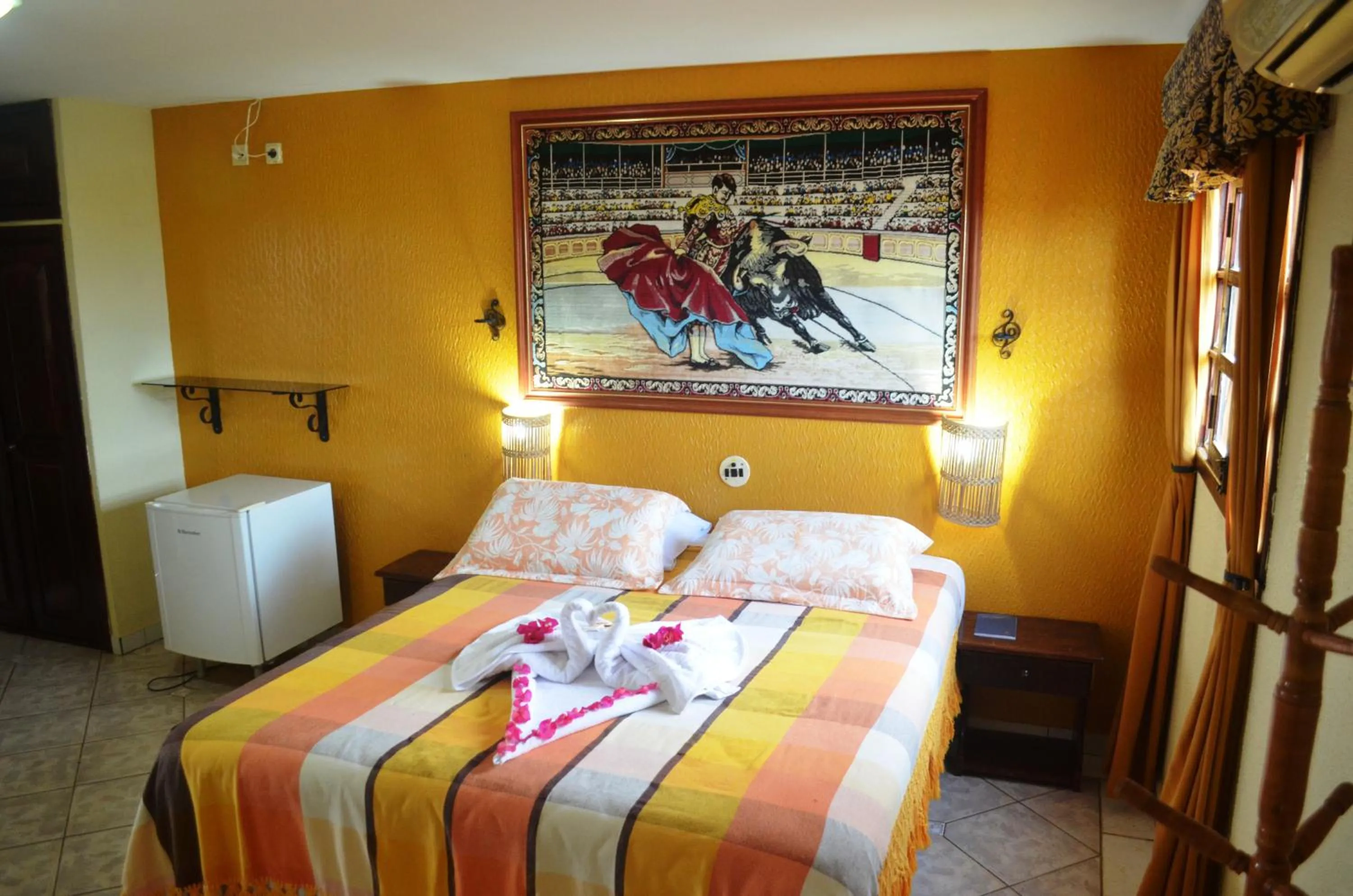 Bed in Hotel Pousada Viking
