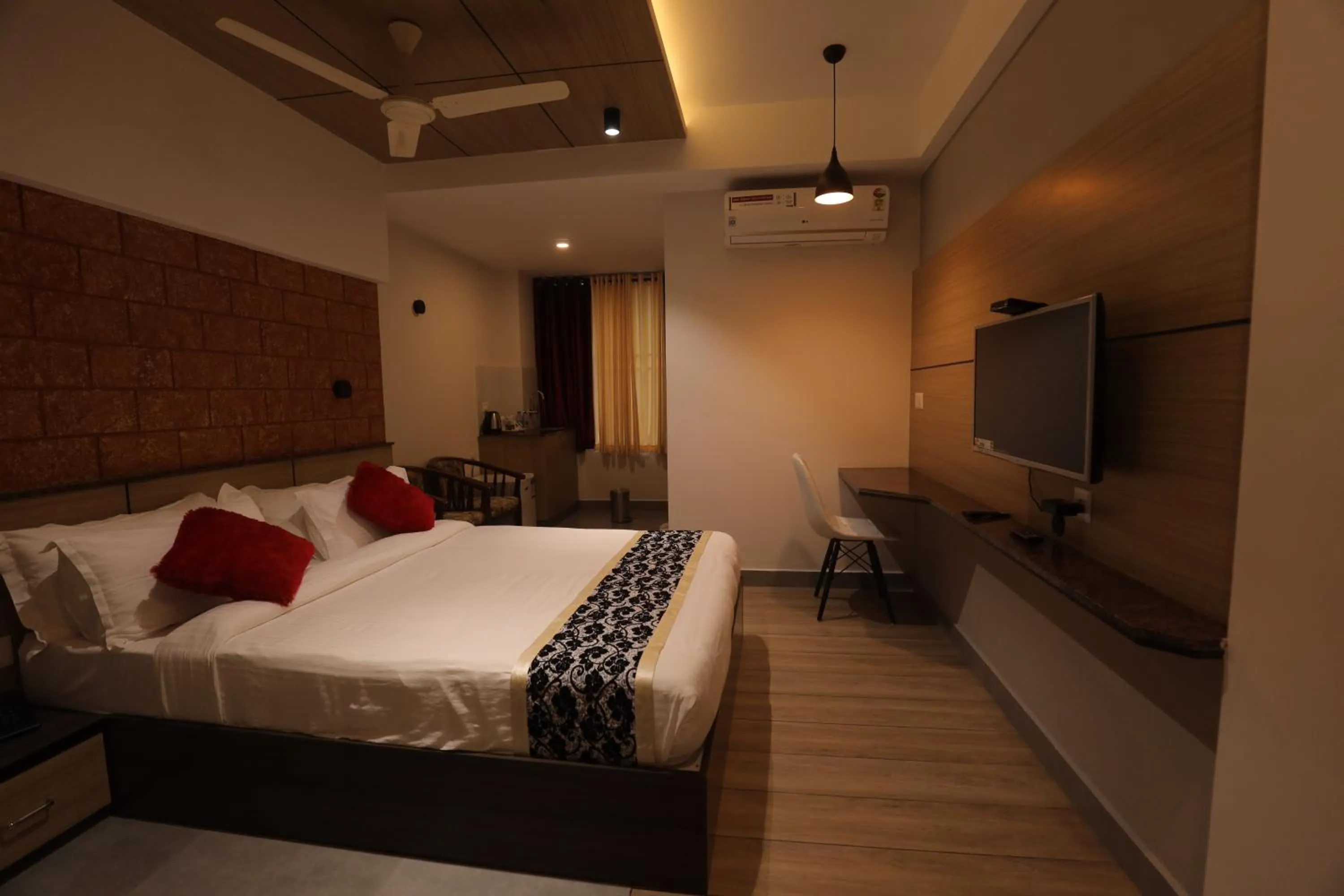 Bedroom, Bed in Bhavanam Regency Guruvayoor