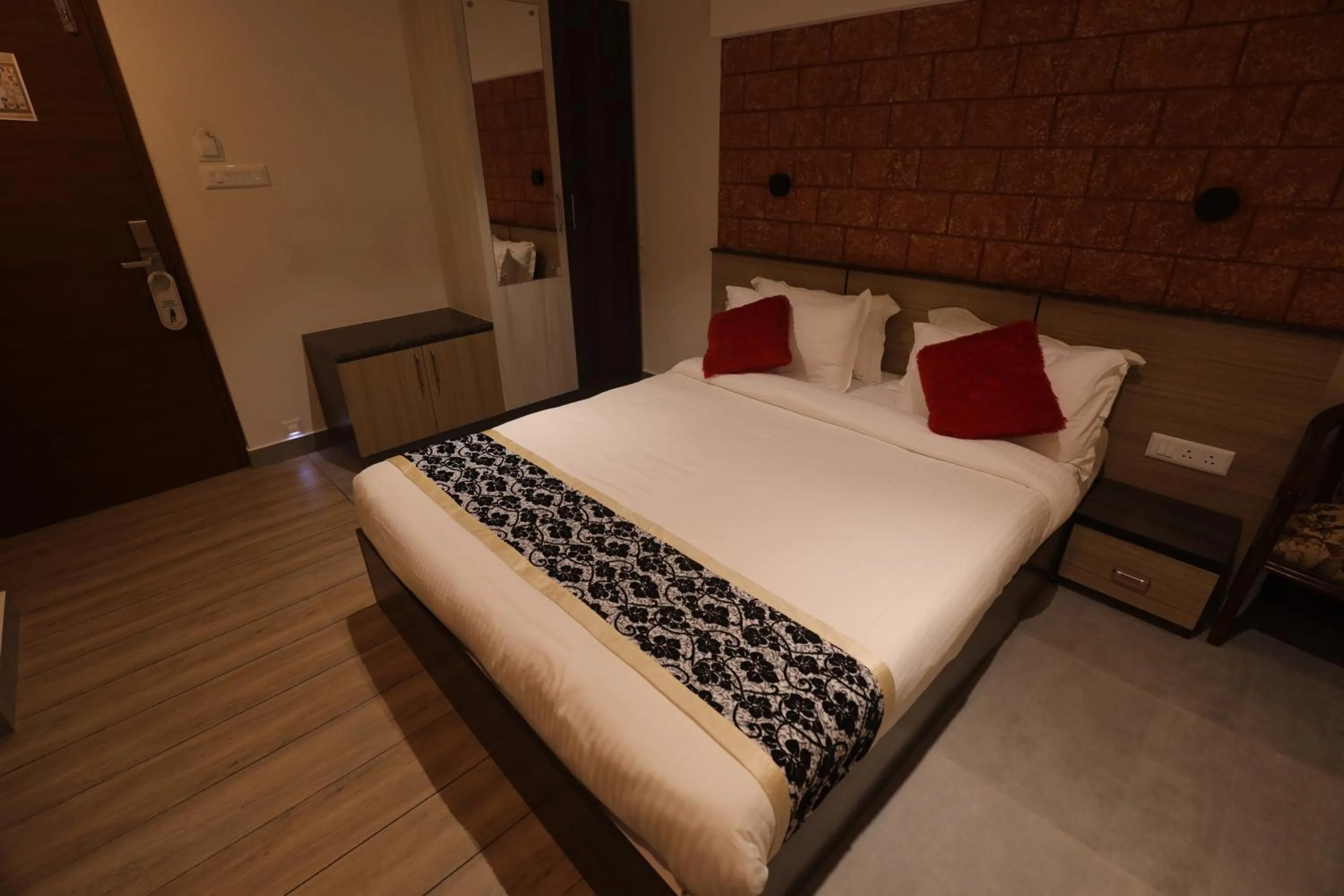 Bedroom, Bed in Bhavanam Regency Guruvayoor