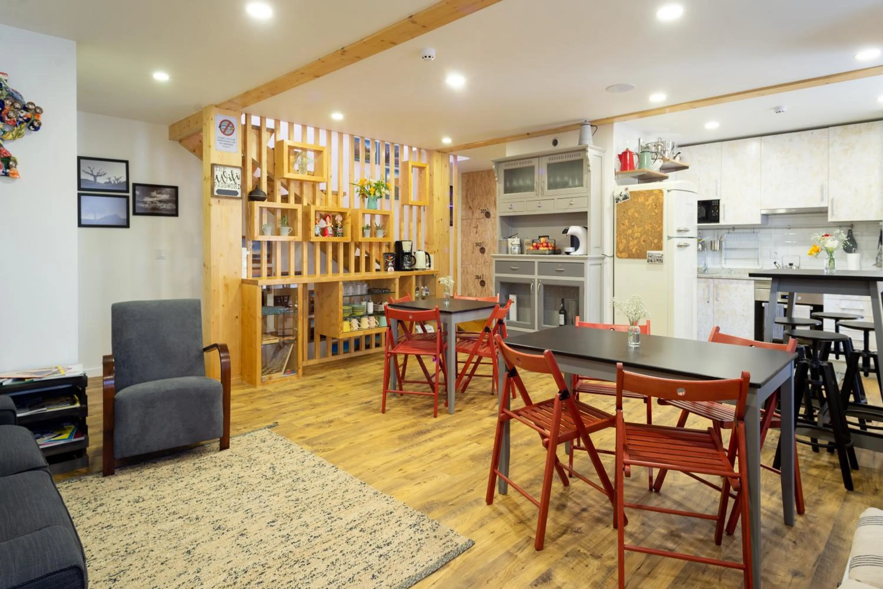 Dining area in Hostel Bulwark