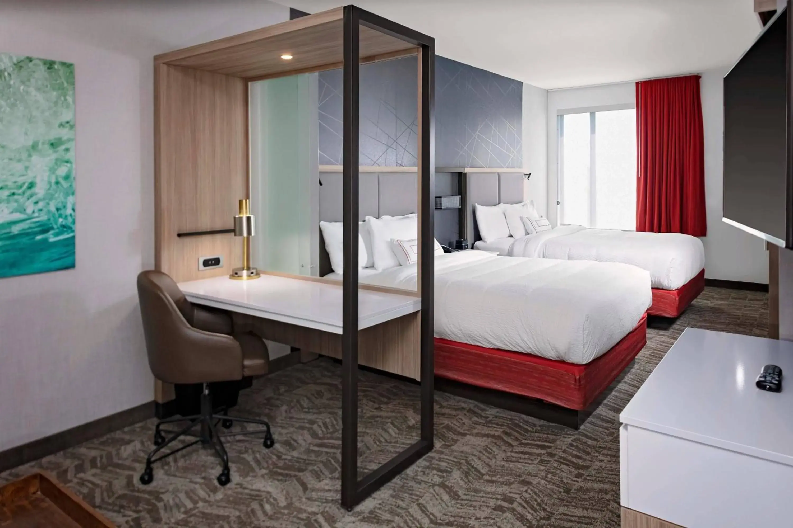 Queen Suite with Trundle Bed in SpringHill Suites by Marriott Kansas City Plaza Queen Suite with Trundle Bed in SpringHill Suites by Marriott Kansas City Plaza