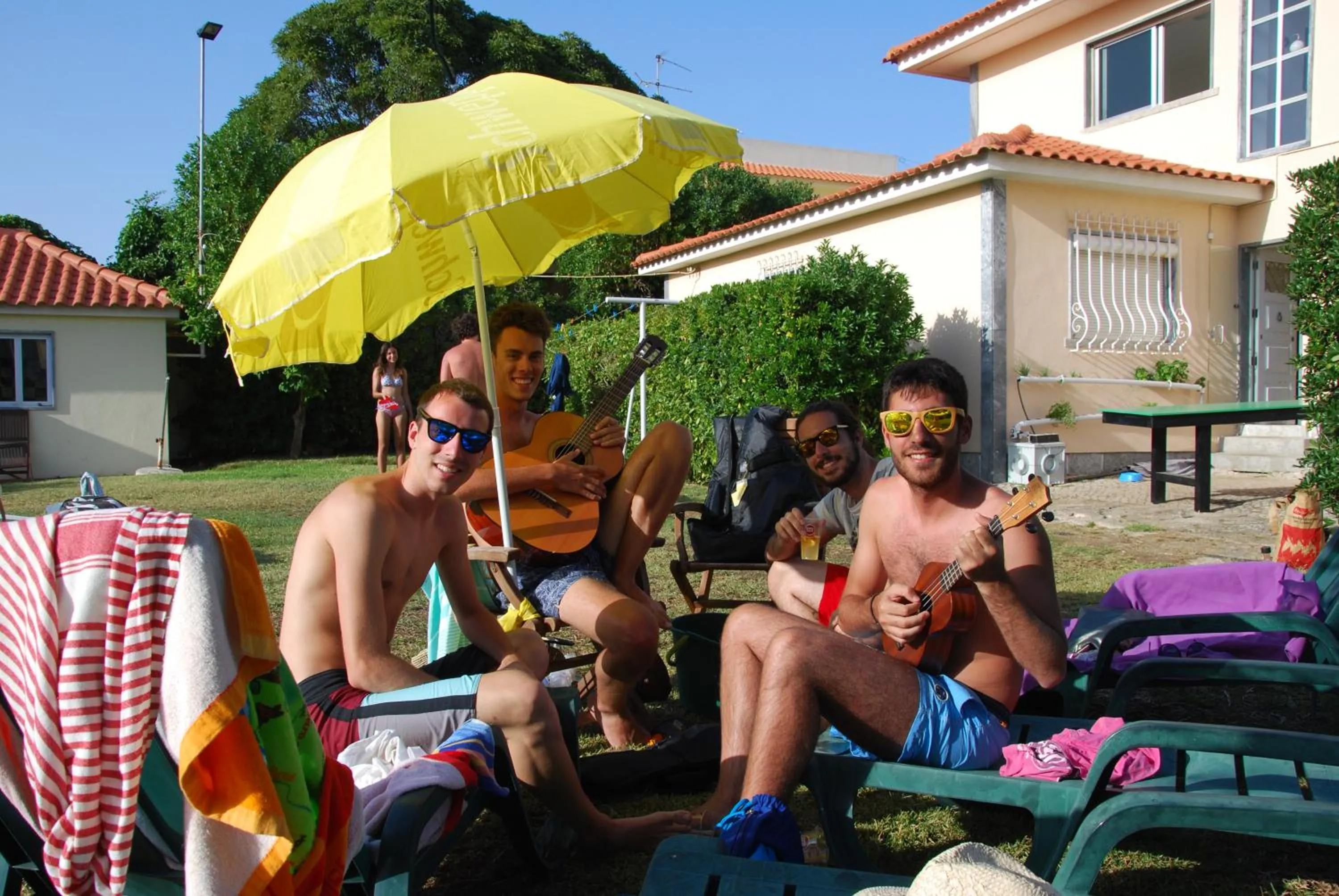 group of guests in Carcavelos Surf Hostel and Surf Camp