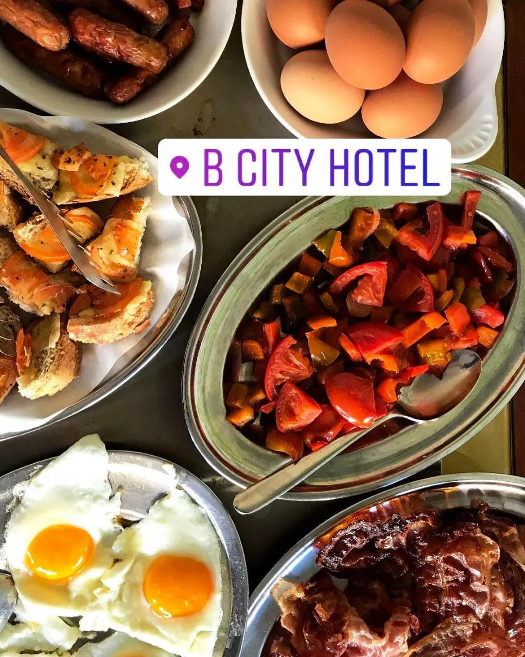 Food close-up in B City Hotel