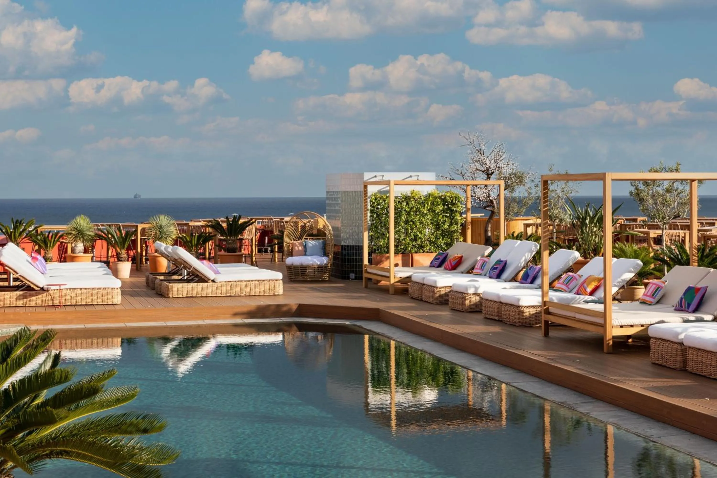 Swimming pool in AC Hotel by Marriott Nice