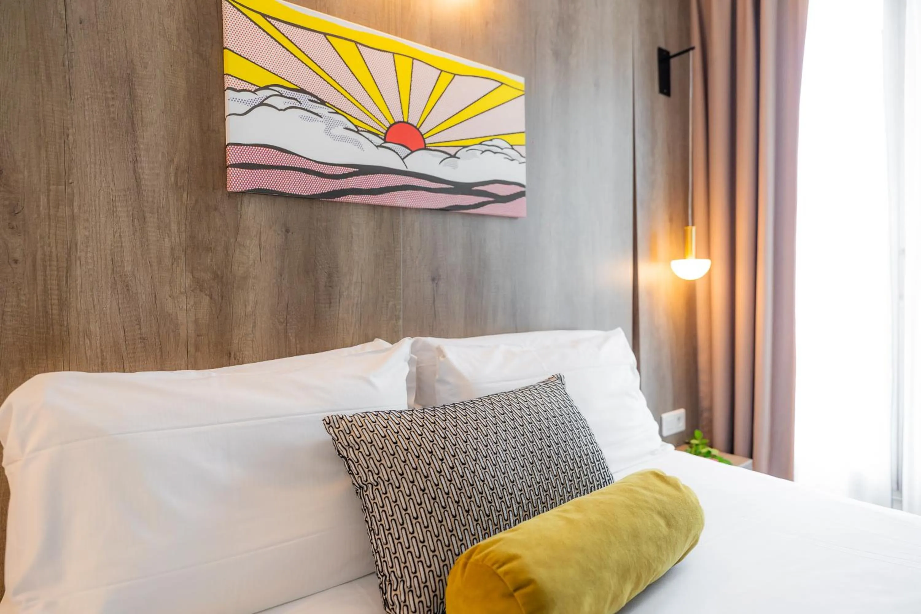 Decorative detail, Bed in Hôtel Le Seize, Nice Centre