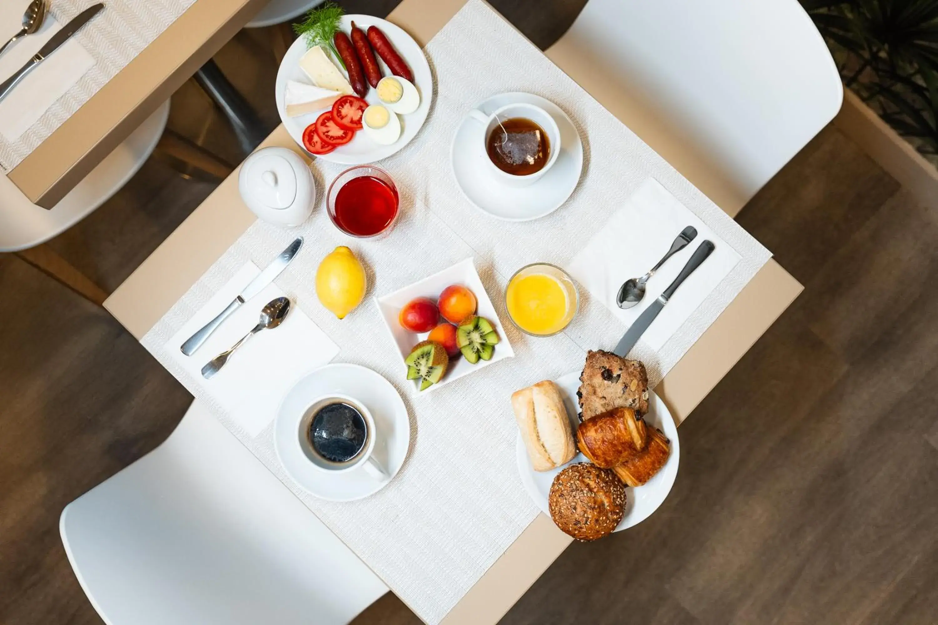 Breakfast in Hôtel Le Seize, Nice Centre Breakfast in Hôtel Le Seize, Nice Centre