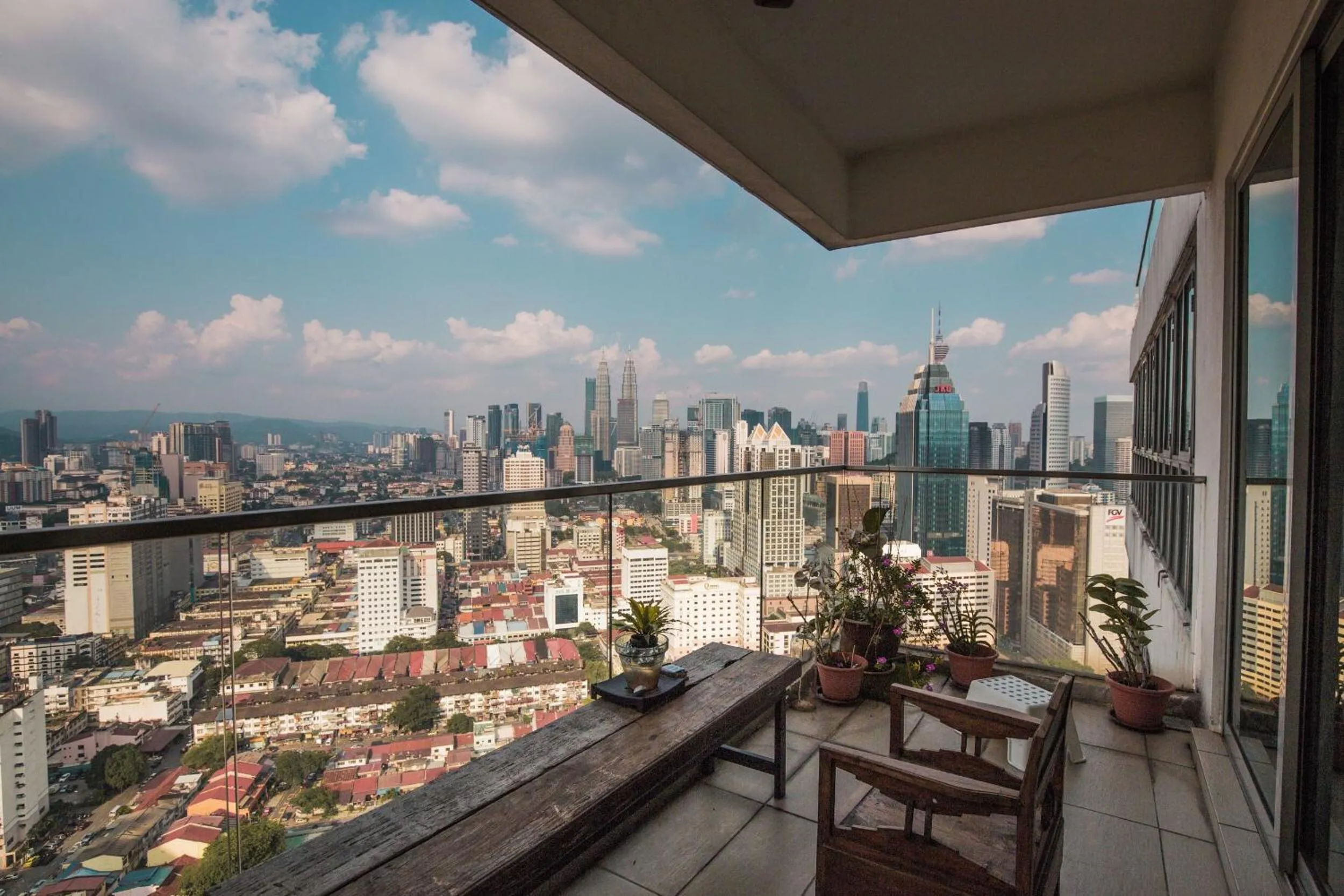 Balcony/Terrace in Penthouse on 34 - The Highest Unit and Best Views in Regalia & Private Rooftop Terrace