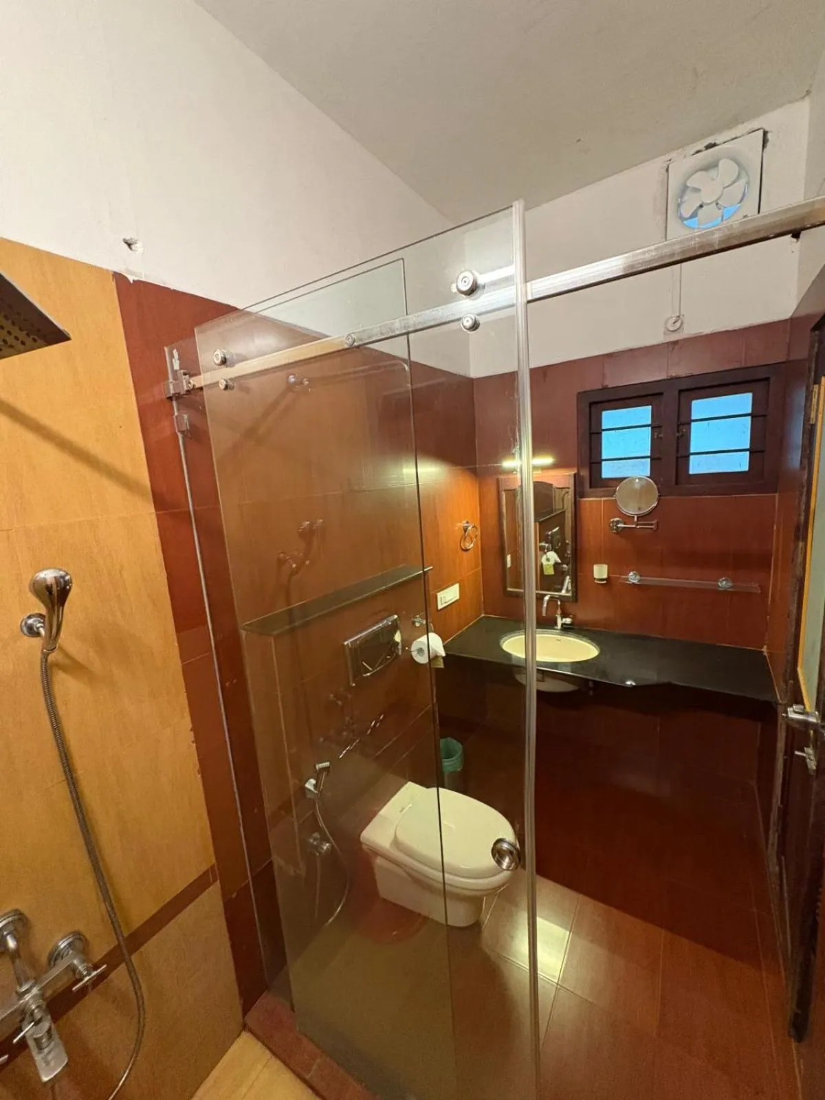 Shower in Planet Green Plantation Resorts, Wayanad, Kerala