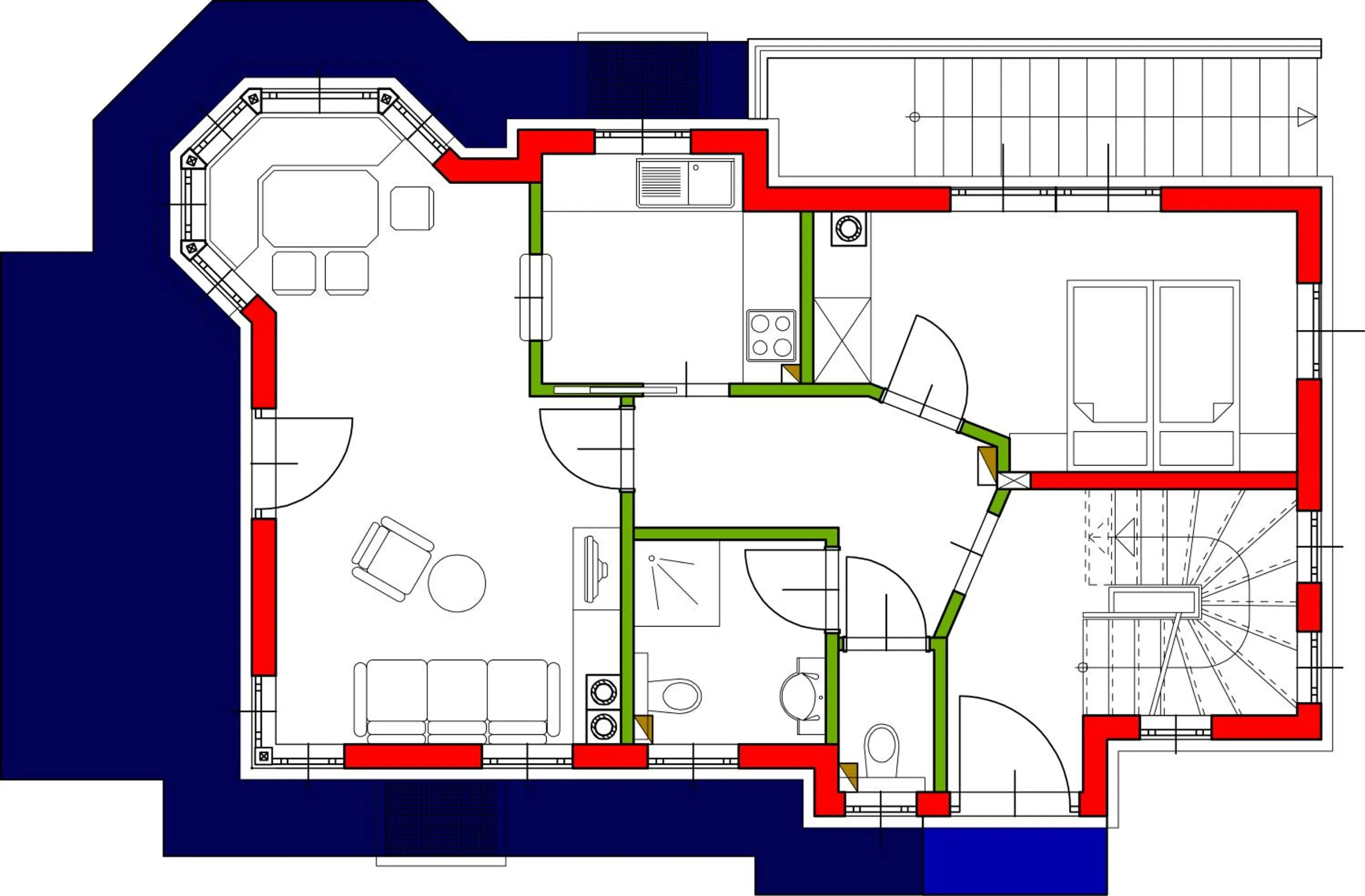 Floor plan in S'Dörfl Chalets
