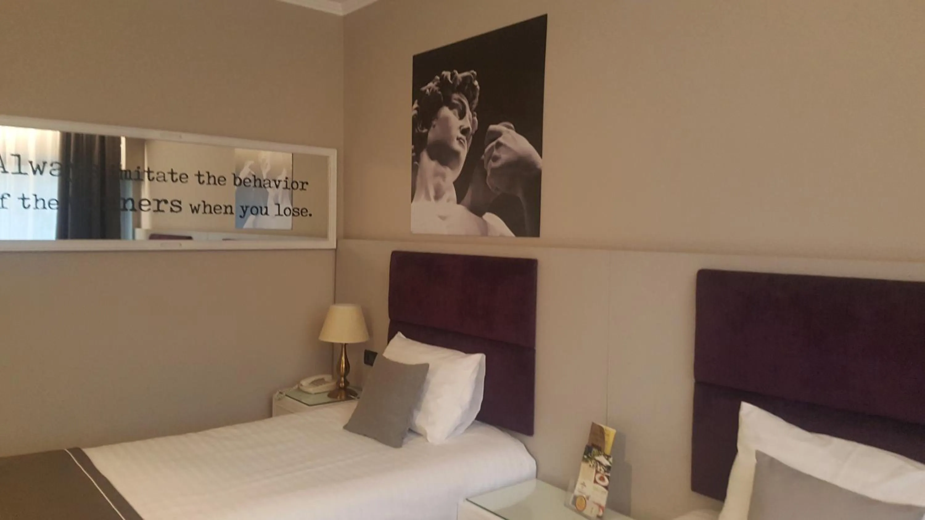 Bed in Hotel Dumbrava