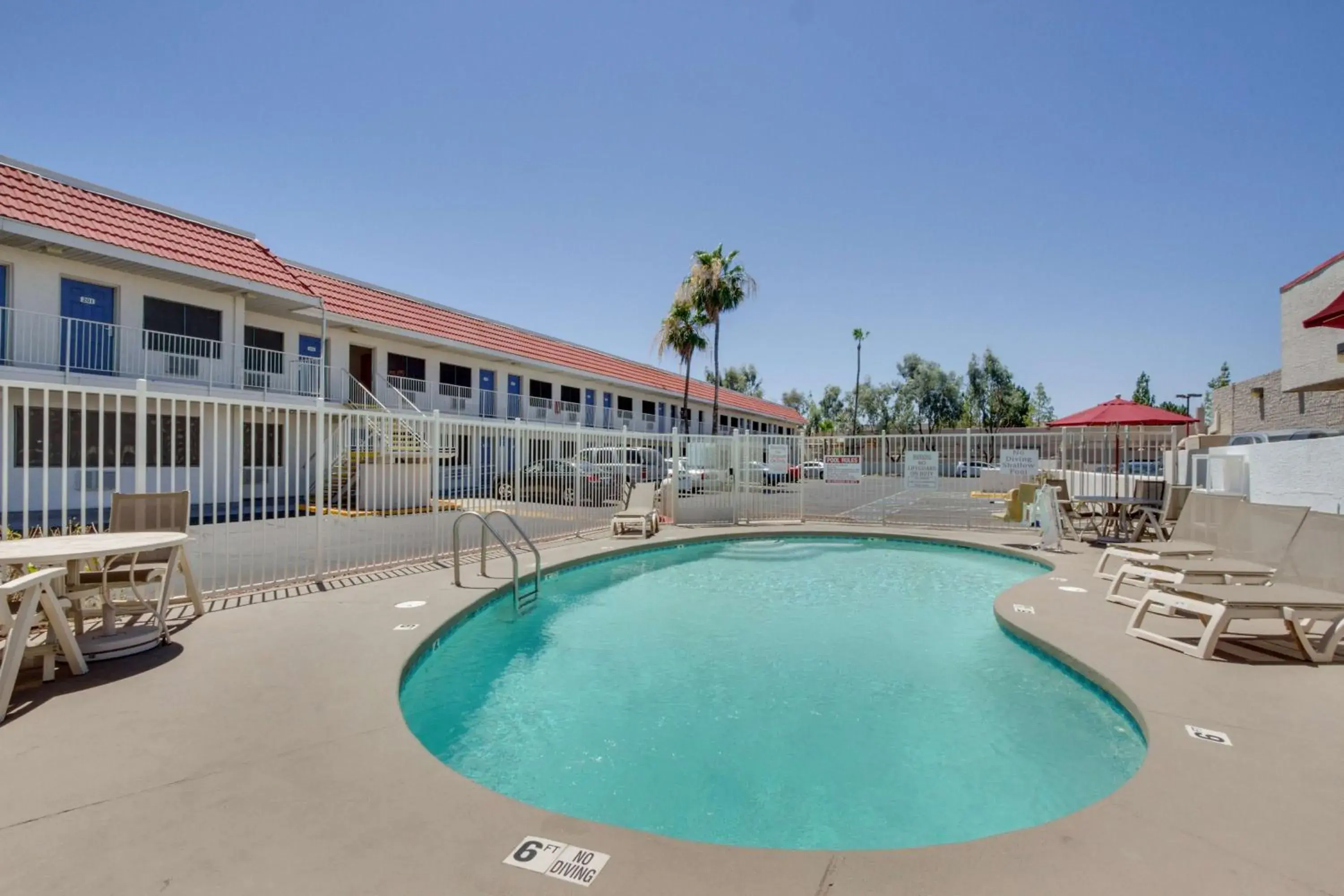 Pool view, Swimming Pool in Motel 6-Tempe, AZ - Broadway - ASU