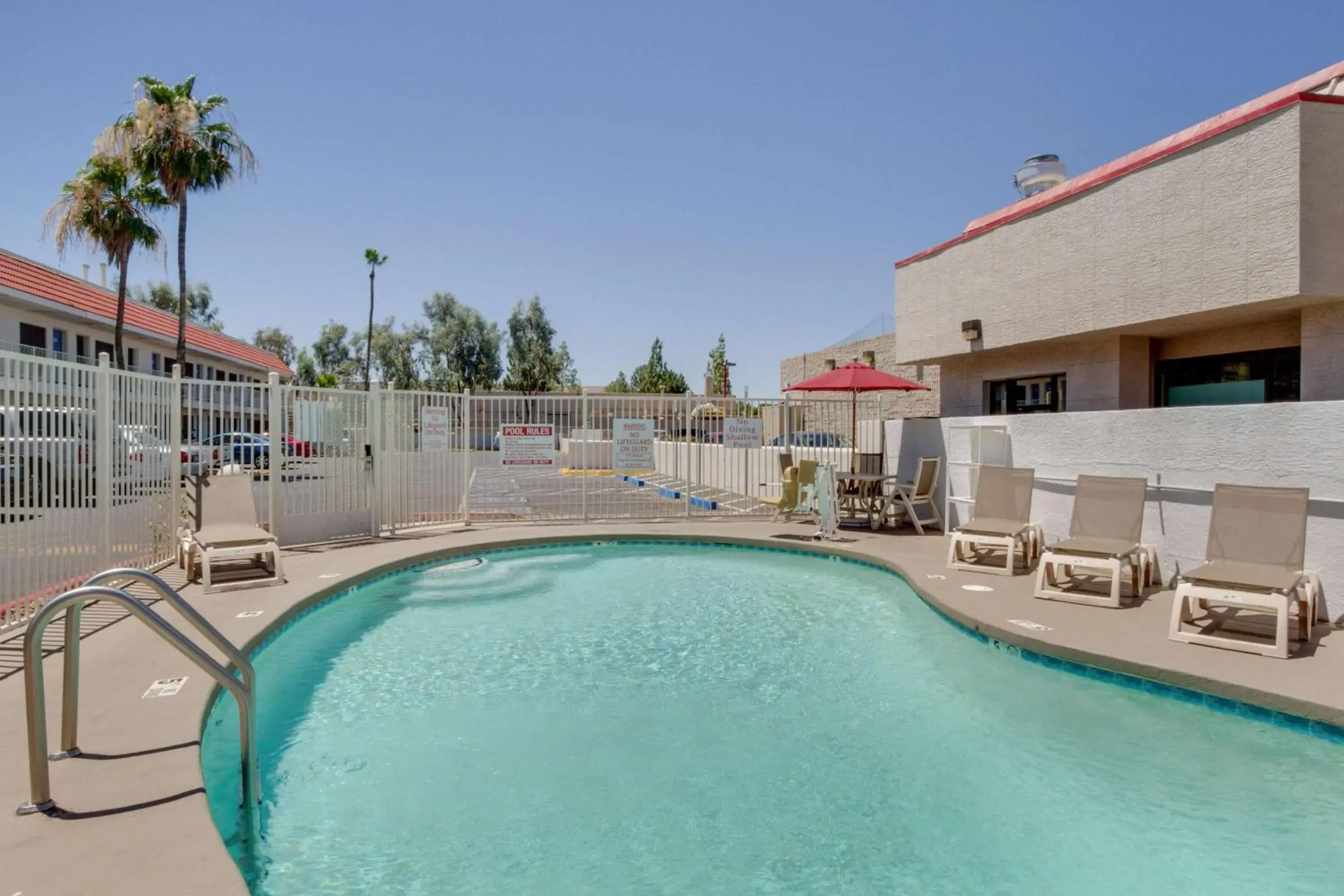 Pool view, Swimming Pool in Motel 6-Tempe, AZ - Broadway - ASU
