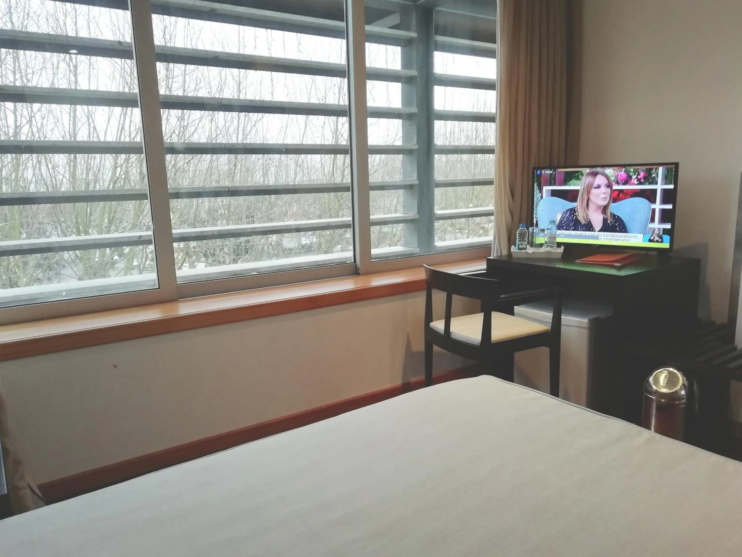 Communal lounge/ TV room, Bed in Hotel Vila Luena