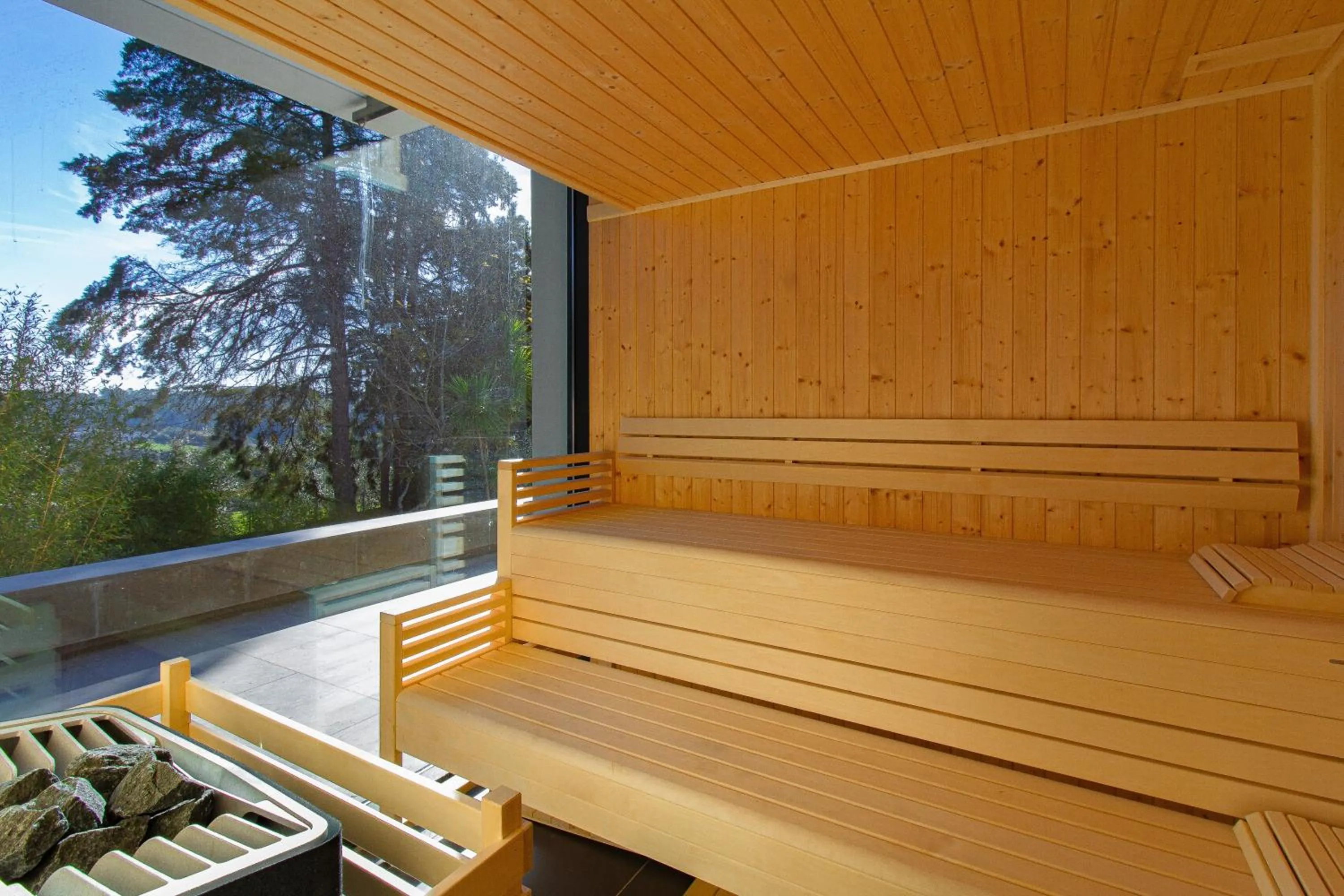 Sauna in Villa Cerrado das Fontainhas SPA