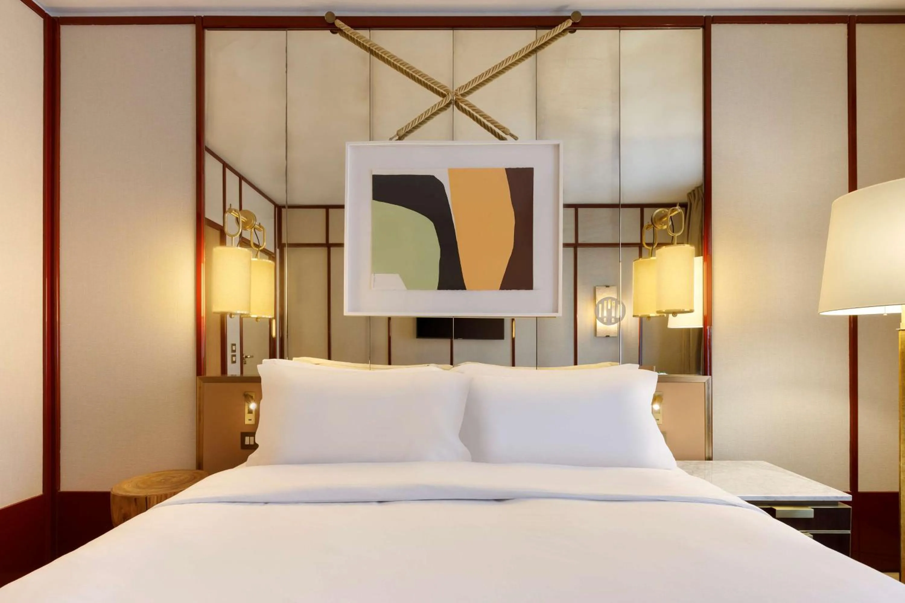 Bed in Le Belgrand Hotel Paris Champs Elysees, Tapestry By Hilton