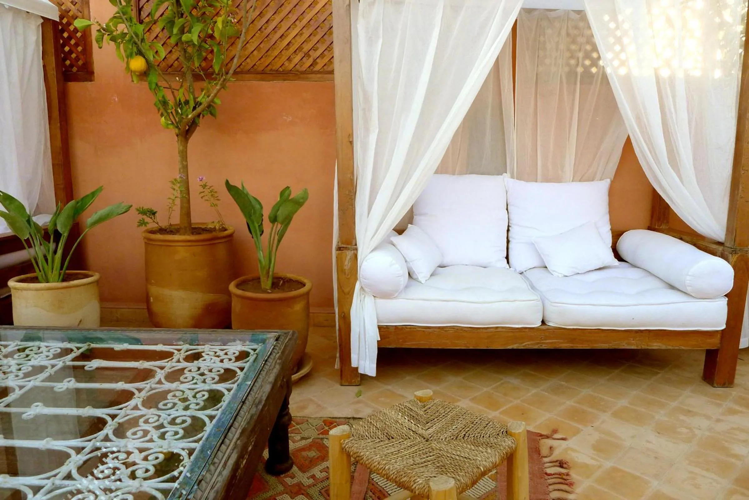 Balcony/Terrace, Bed in Riad Palacio De Las Especias