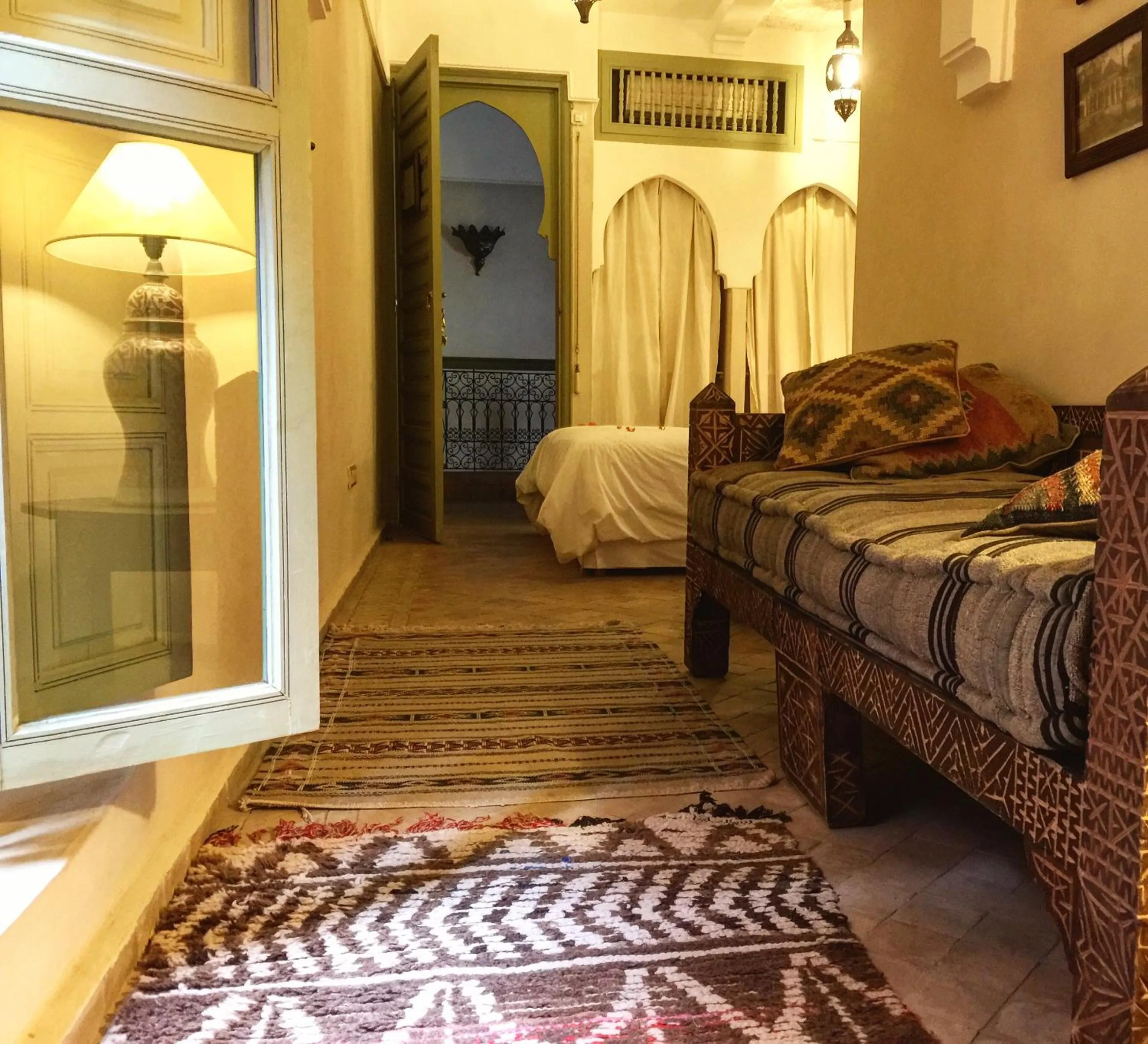Living room, Bed in Riad Palacio De Las Especias