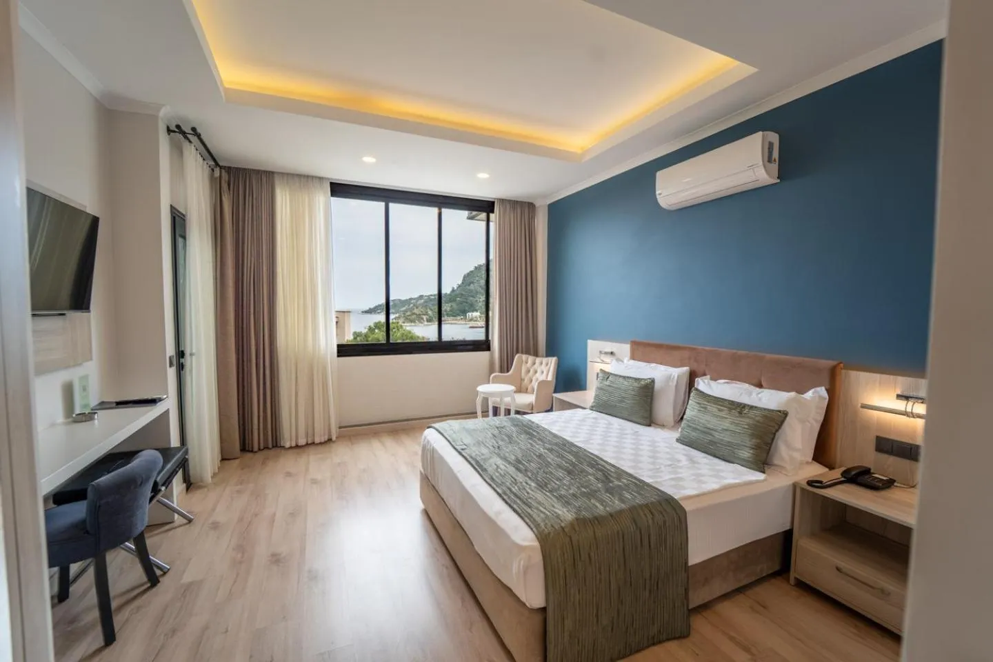 Sea view, Bed in AMOSSİA Elite Boutique Hotel