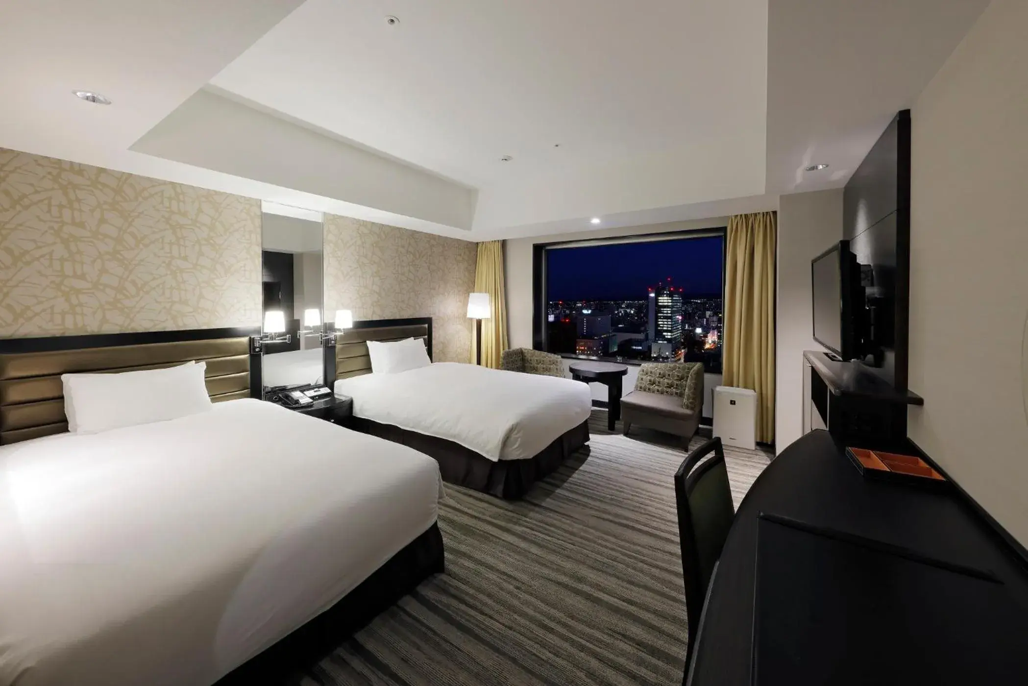 Photo of the whole room, Bed in JR Tower Hotel Nikko Sapporo Photo of the whole room, Bed in JR Tower Hotel Nikko Sapporo