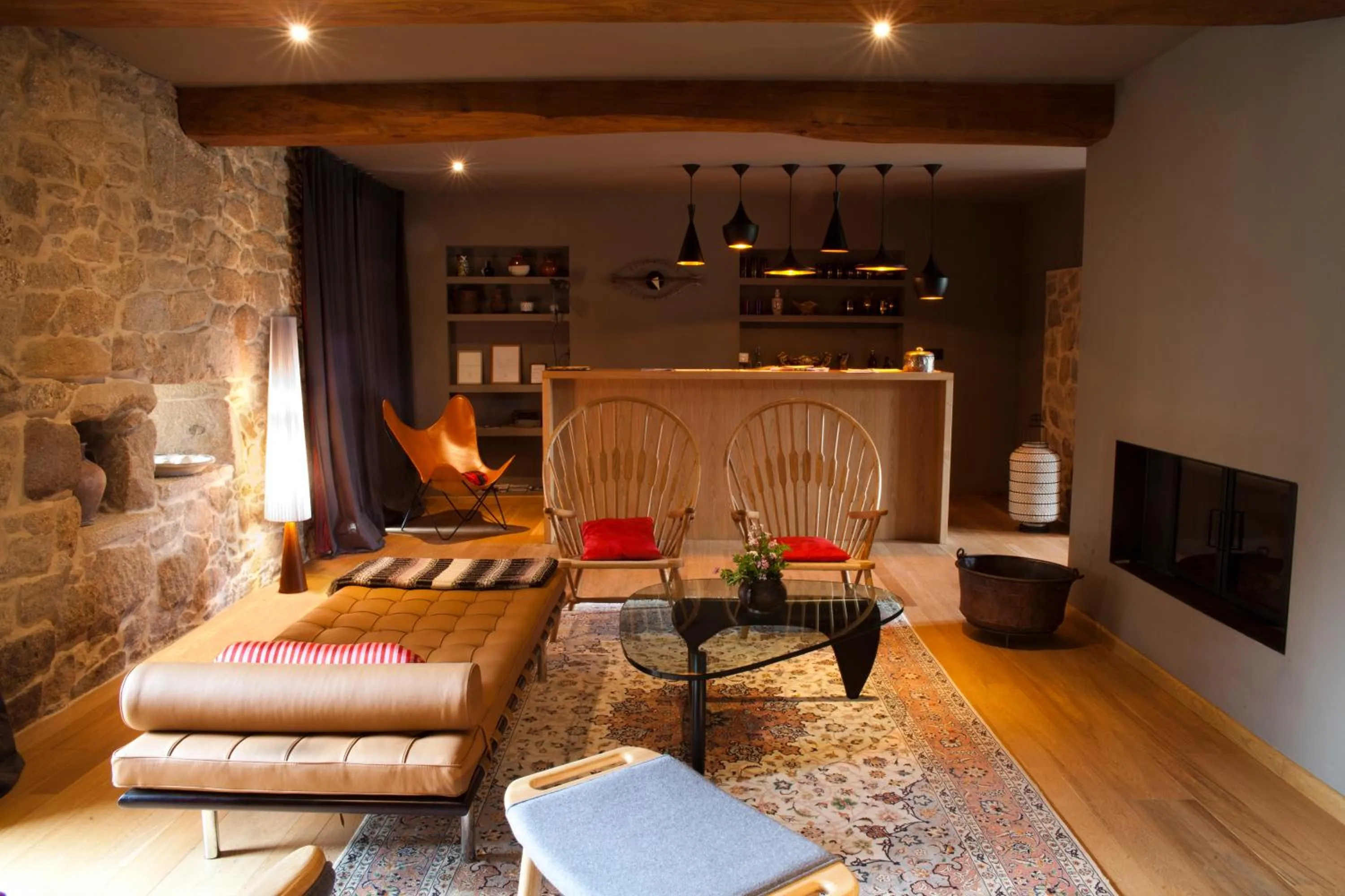 Living room in Os Lambráns