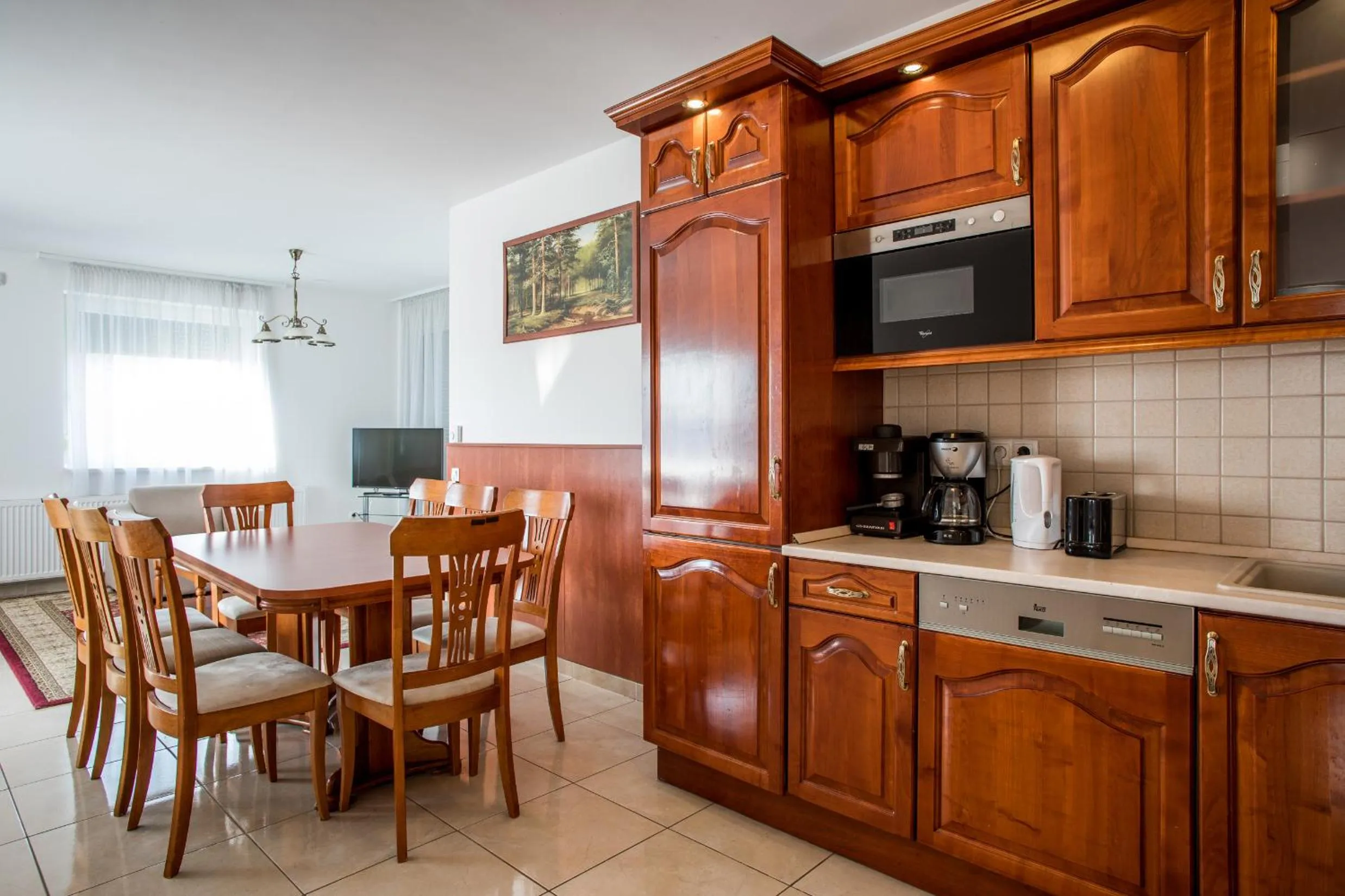 Kitchen or kitchenette in Luxury Apartment Hotel Siófok