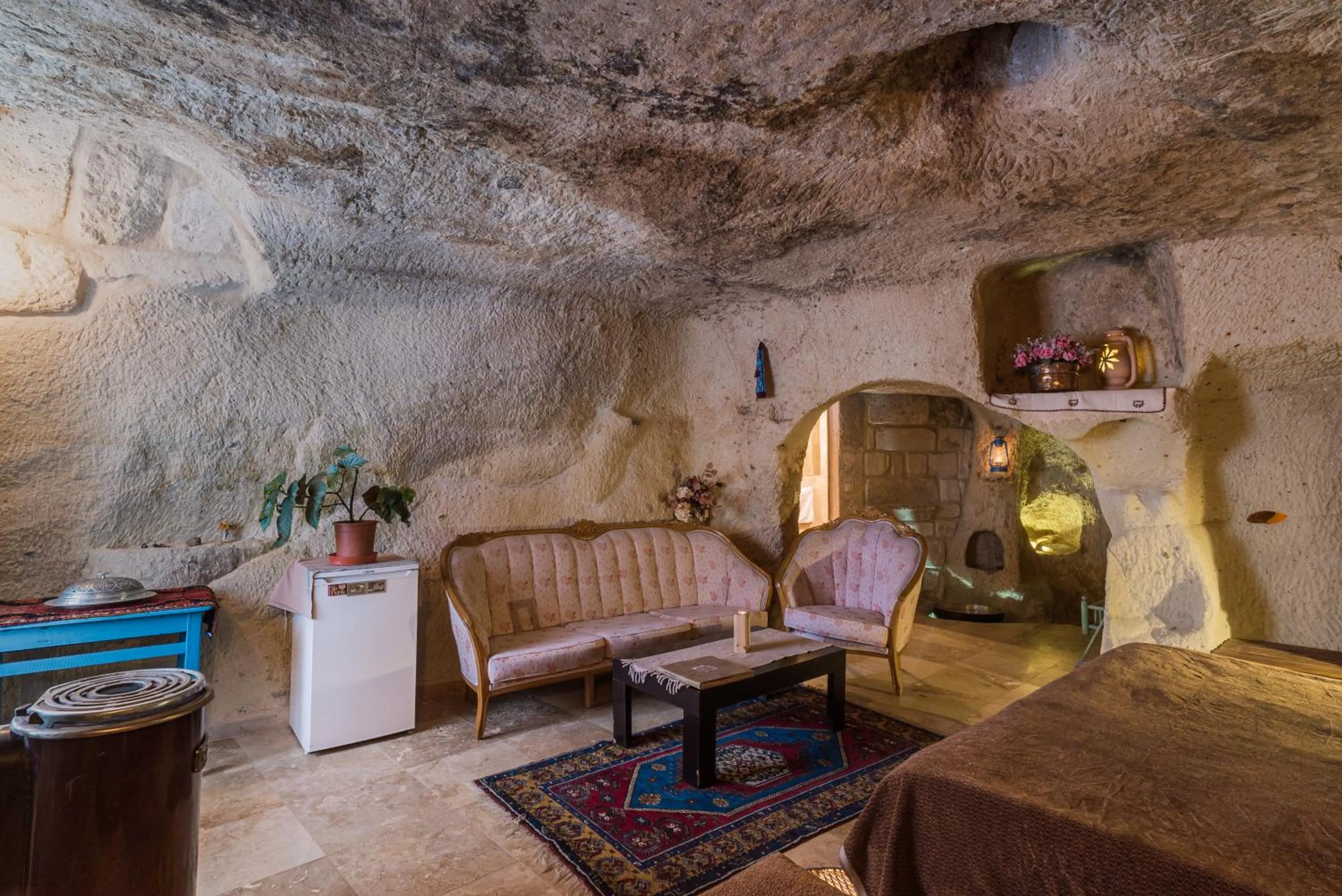 Seating area in Atilla's Cave Hotel