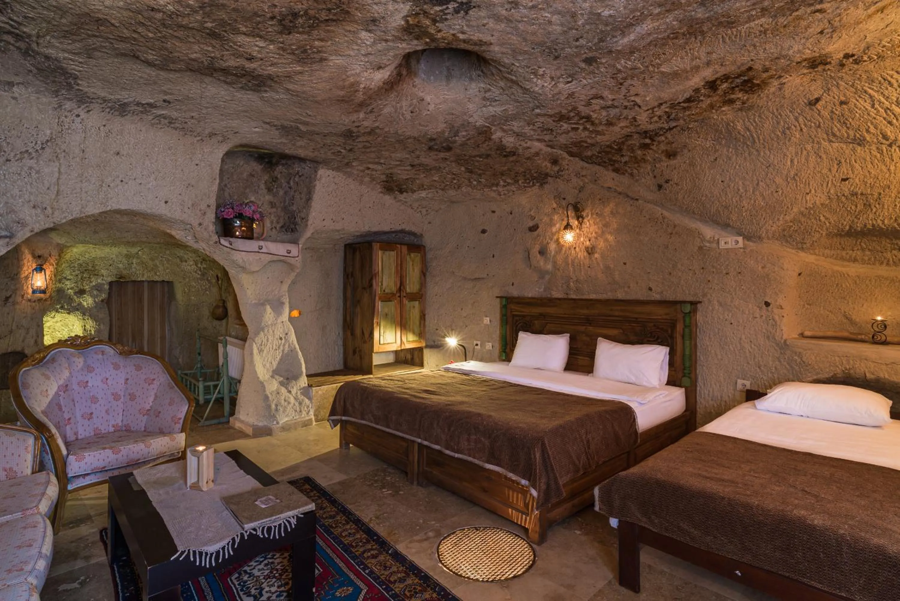 Bed in Atilla's Cave Hotel