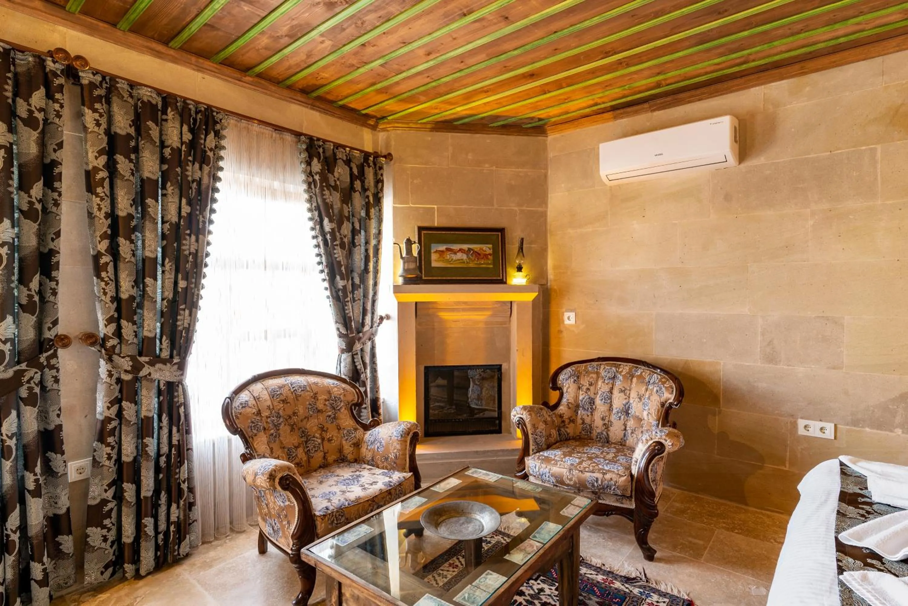 Seating area in Atilla's Cave Hotel