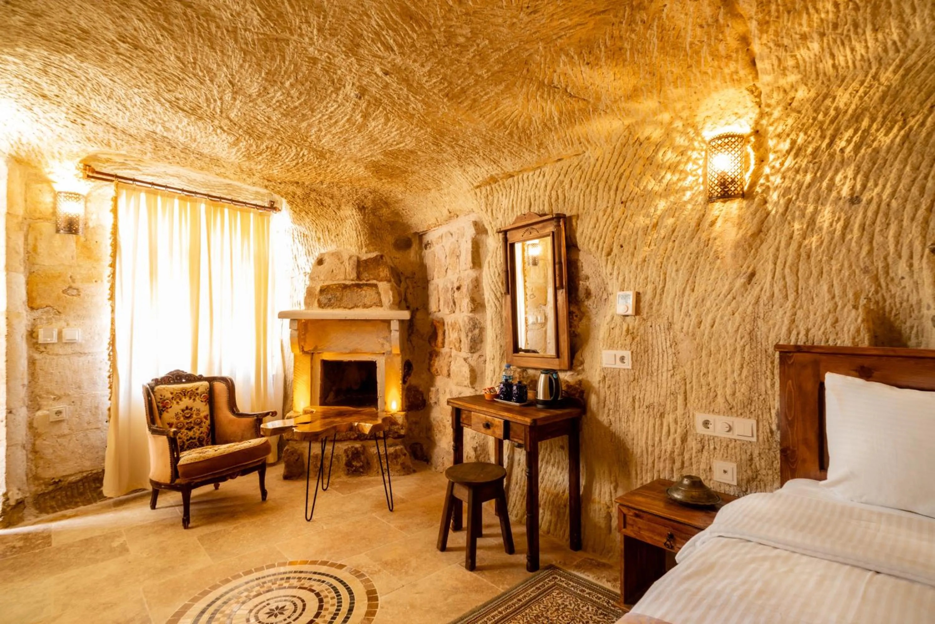 Bed in Atilla's Cave Hotel