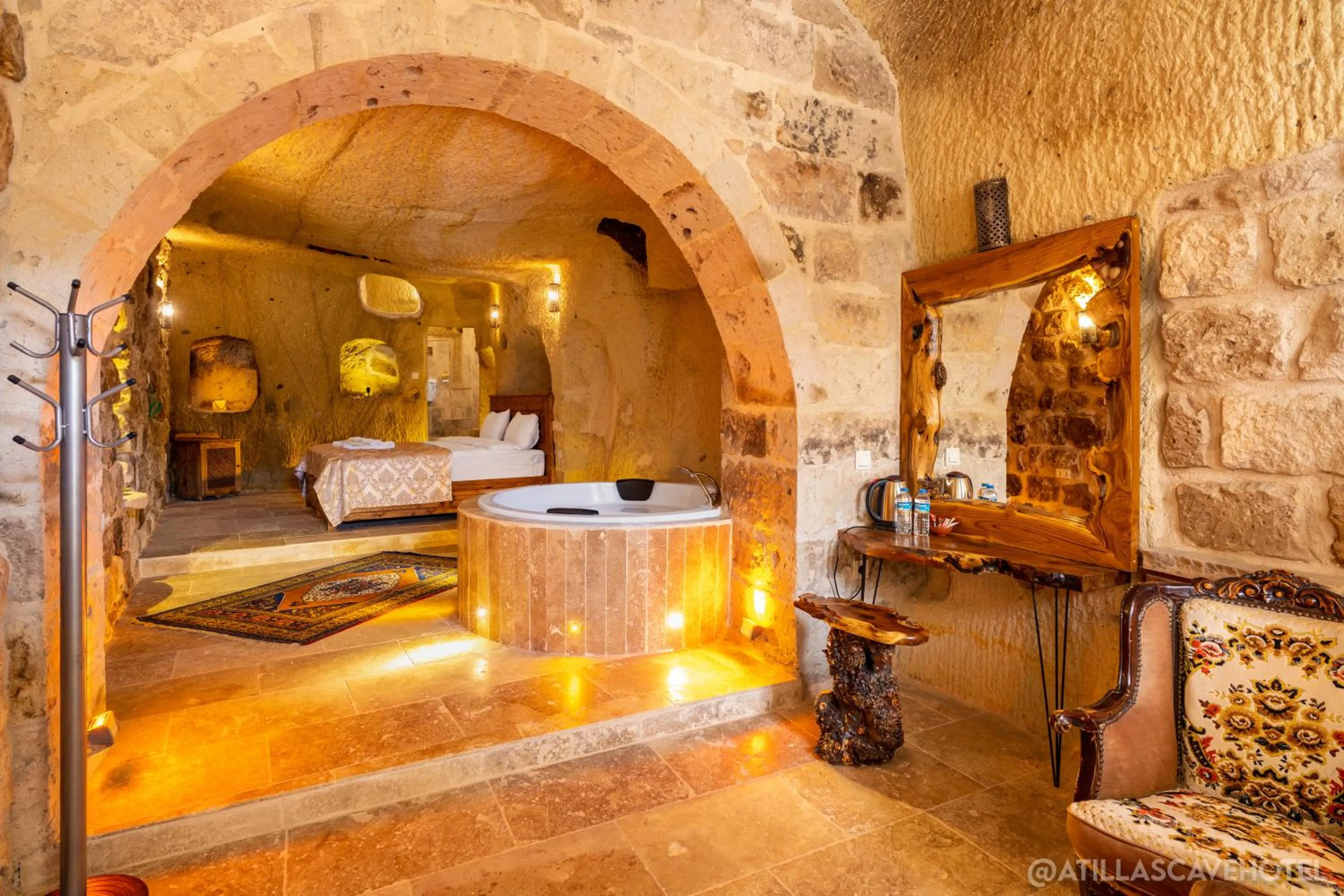 Bed in Atilla's Cave Hotel