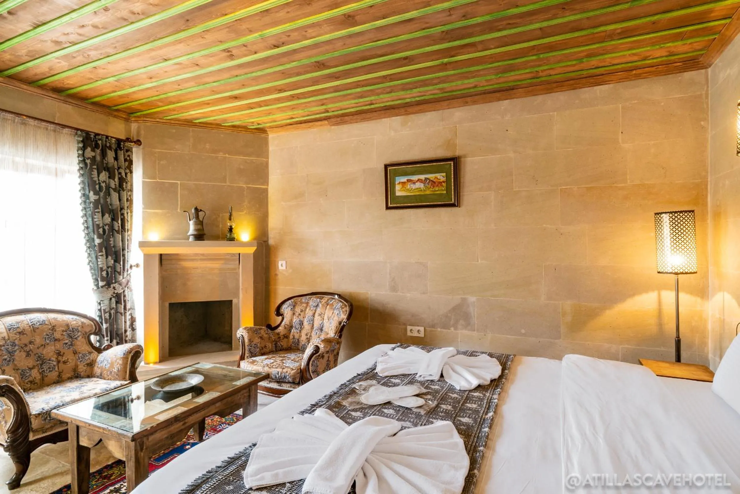 Bed in Atilla's Cave Hotel