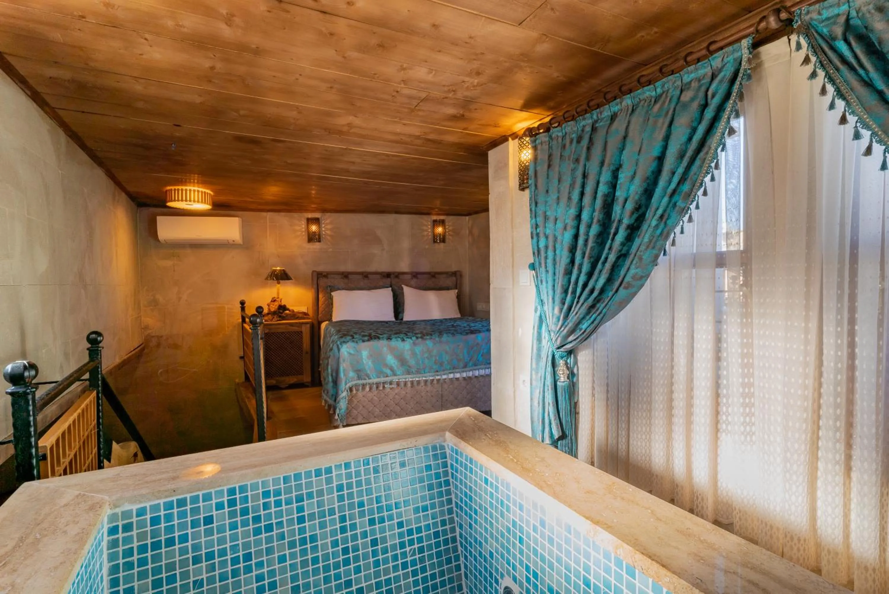 Bed in Atilla's Cave Hotel