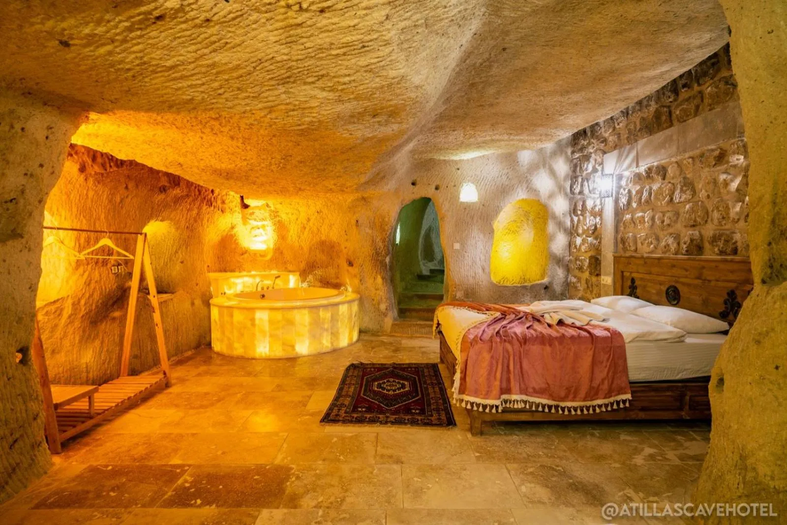 Bed in Atilla's Cave Hotel