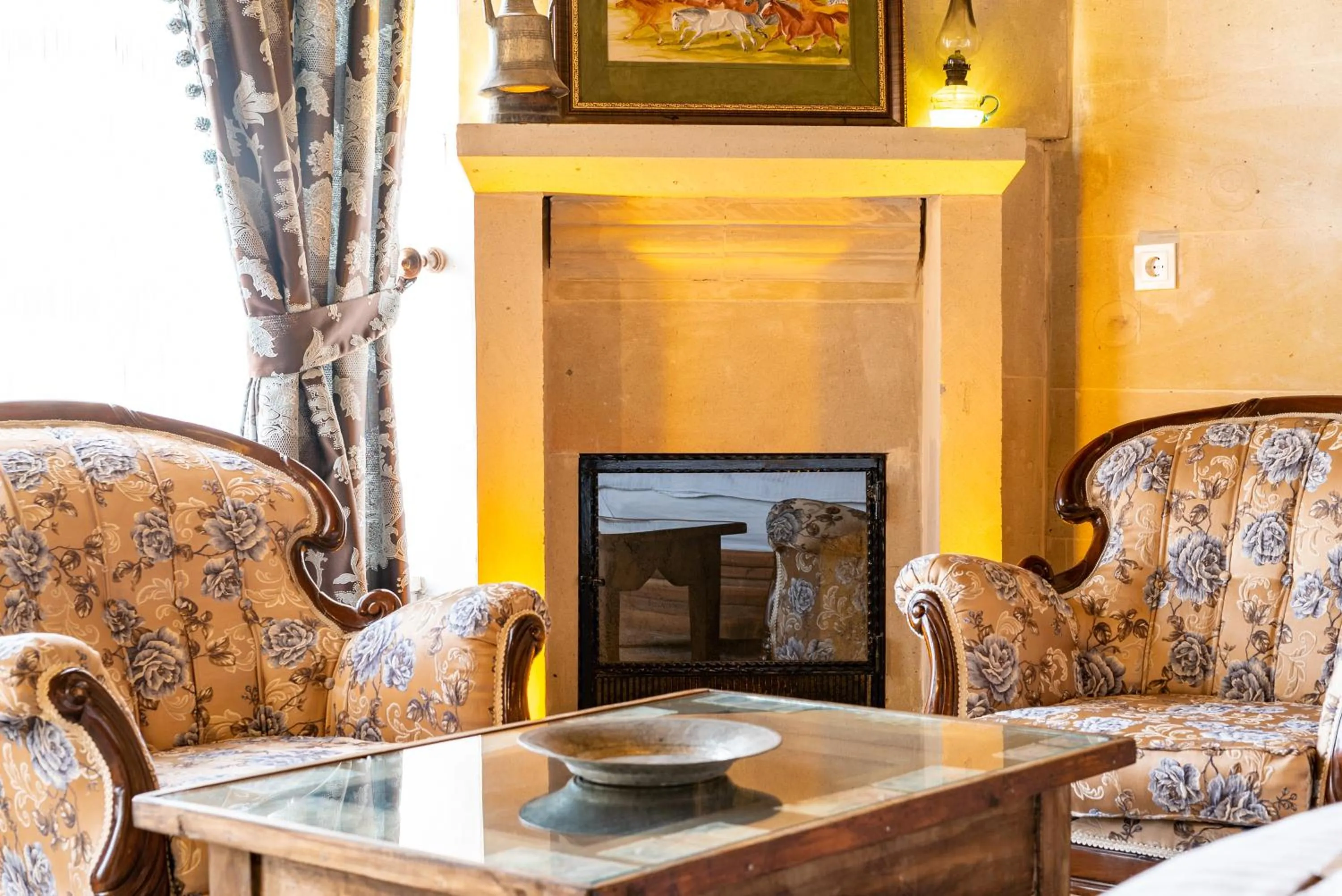 Seating area in Atilla's Cave Hotel