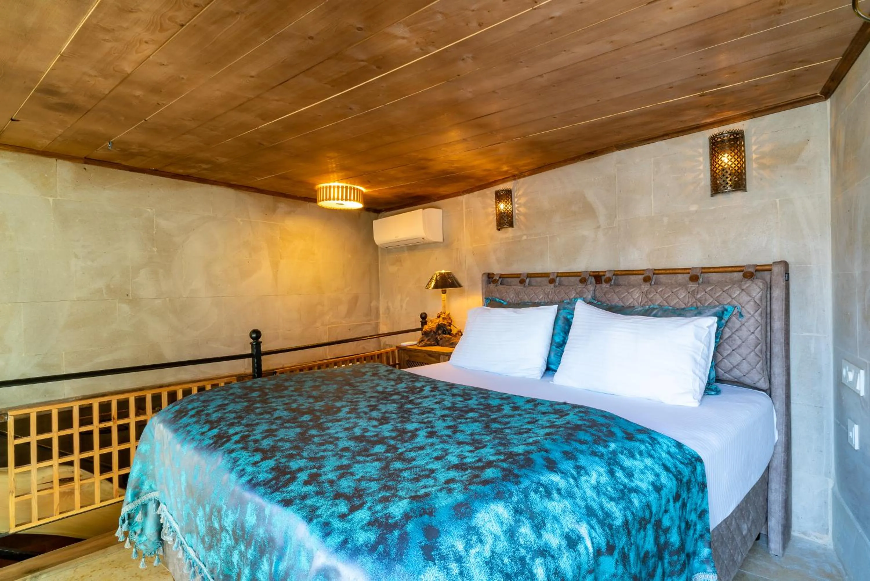 Bed in Atilla's Cave Hotel