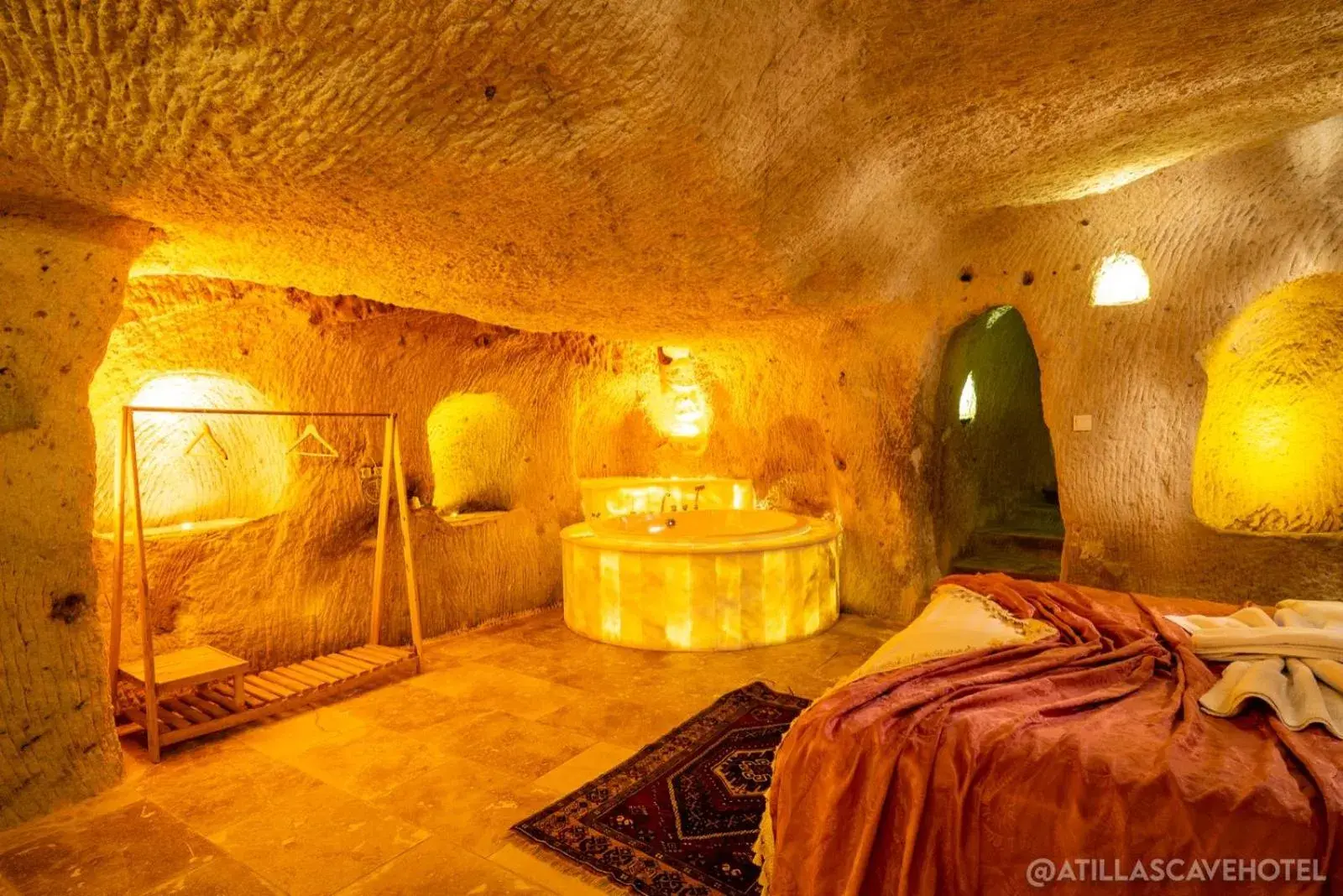 Bed in Atilla's Cave Hotel Bed in Atilla's Cave Hotel