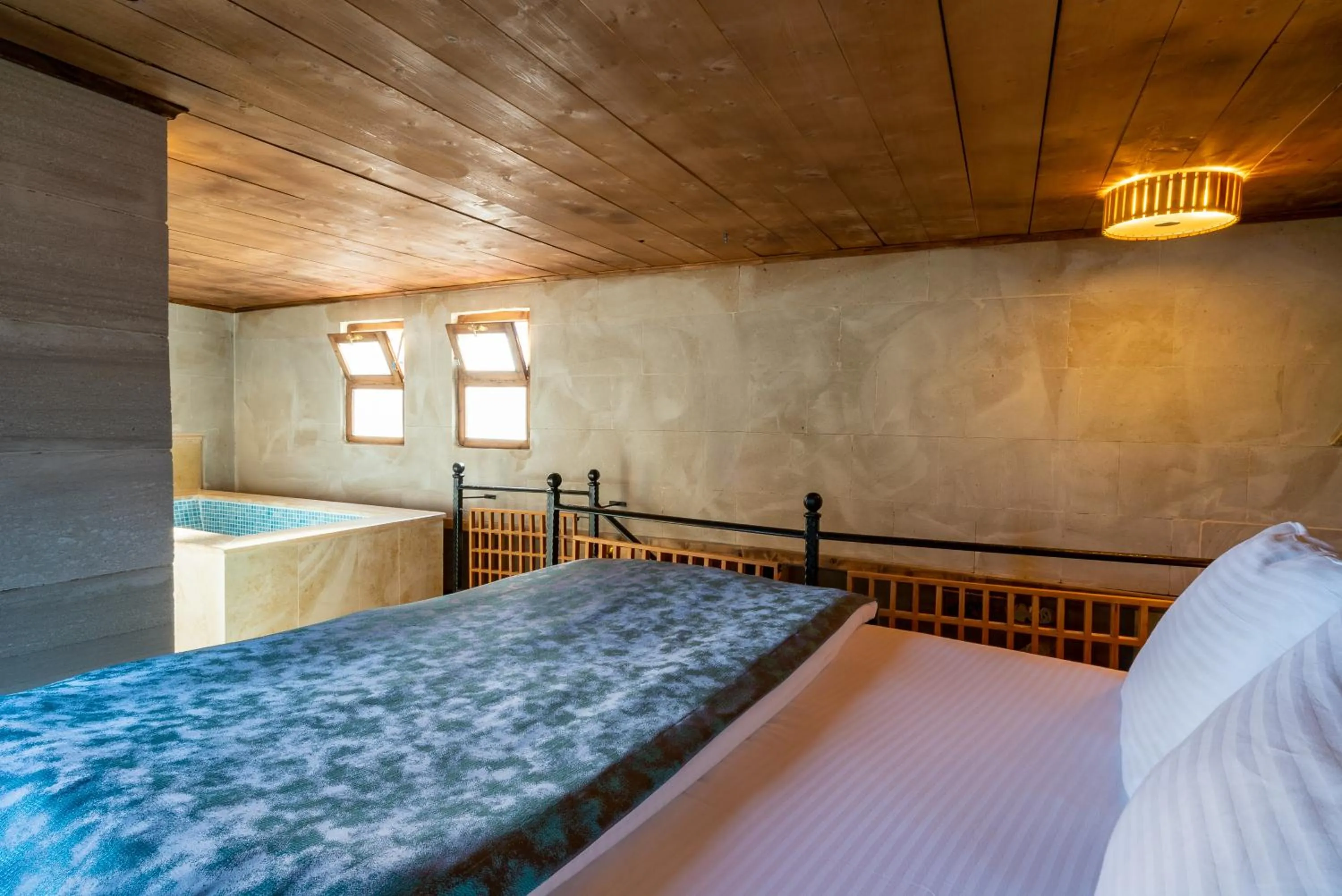 Bed in Atilla's Cave Hotel