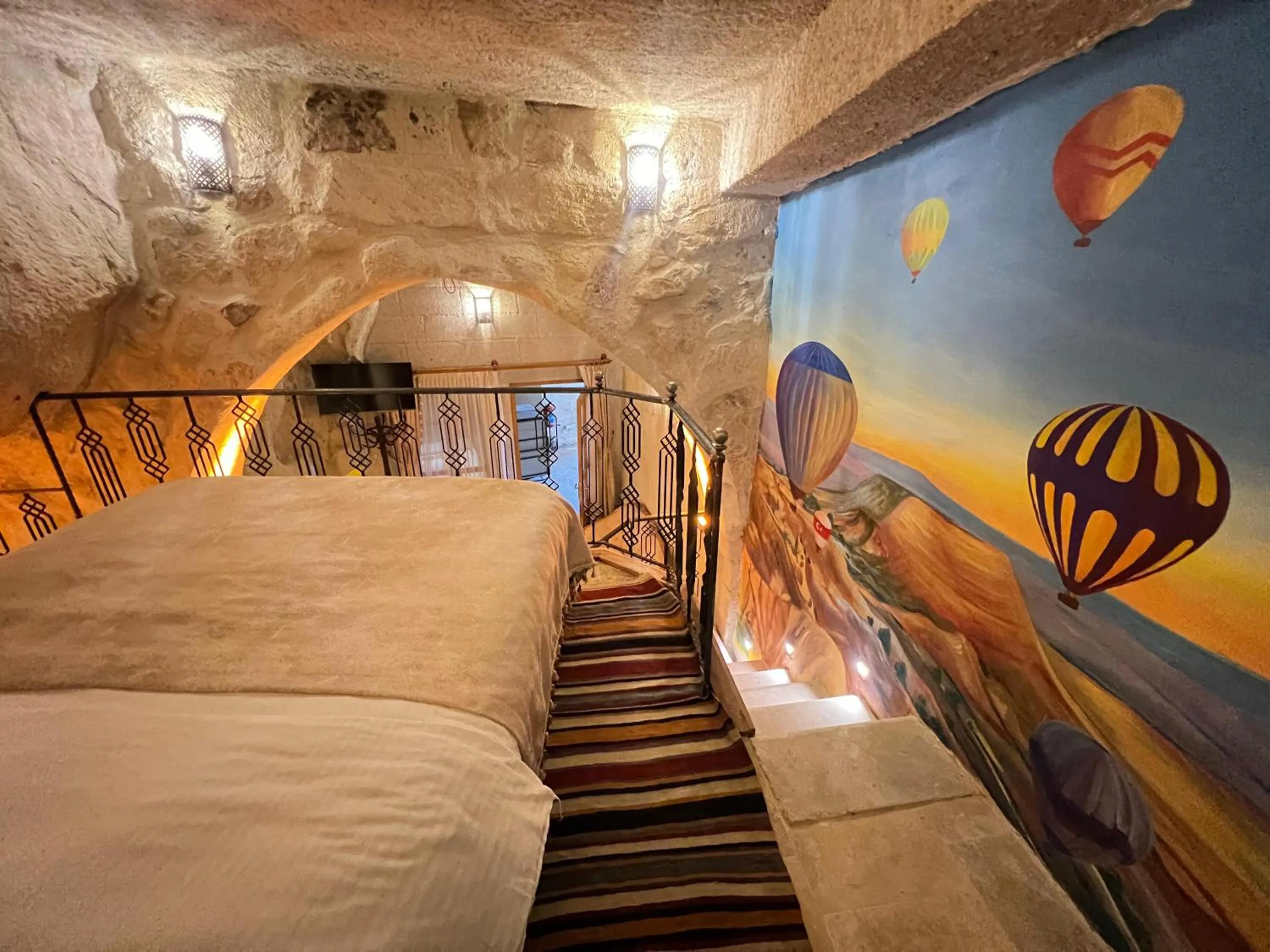 Bed in Atilla's Cave Hotel