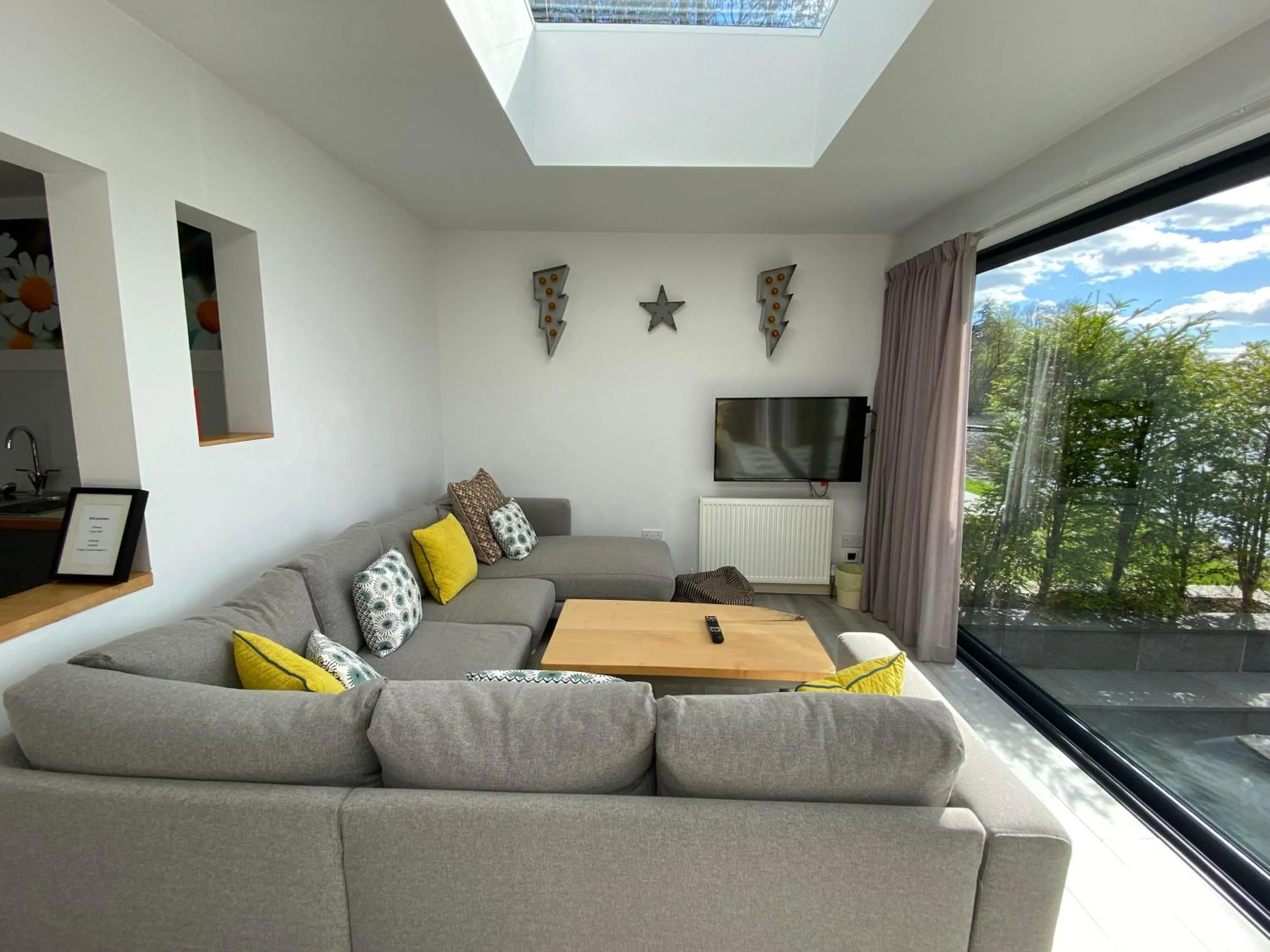 Seating area in Lochend Chalets