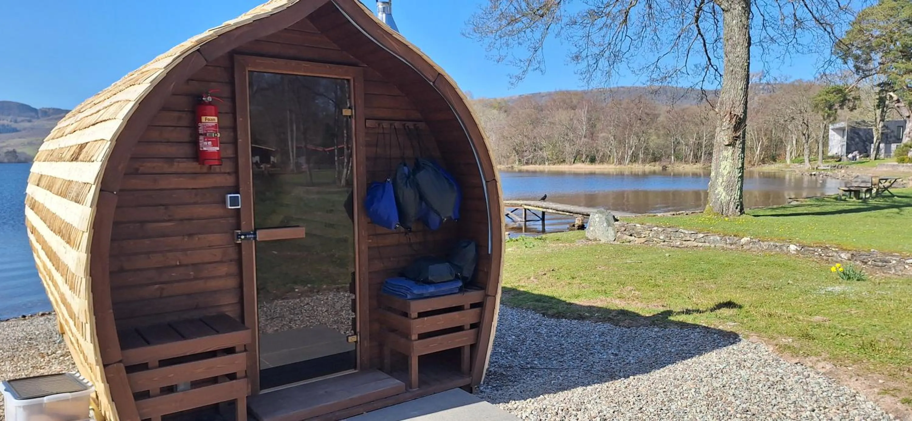 Sauna in Lochend Chalets