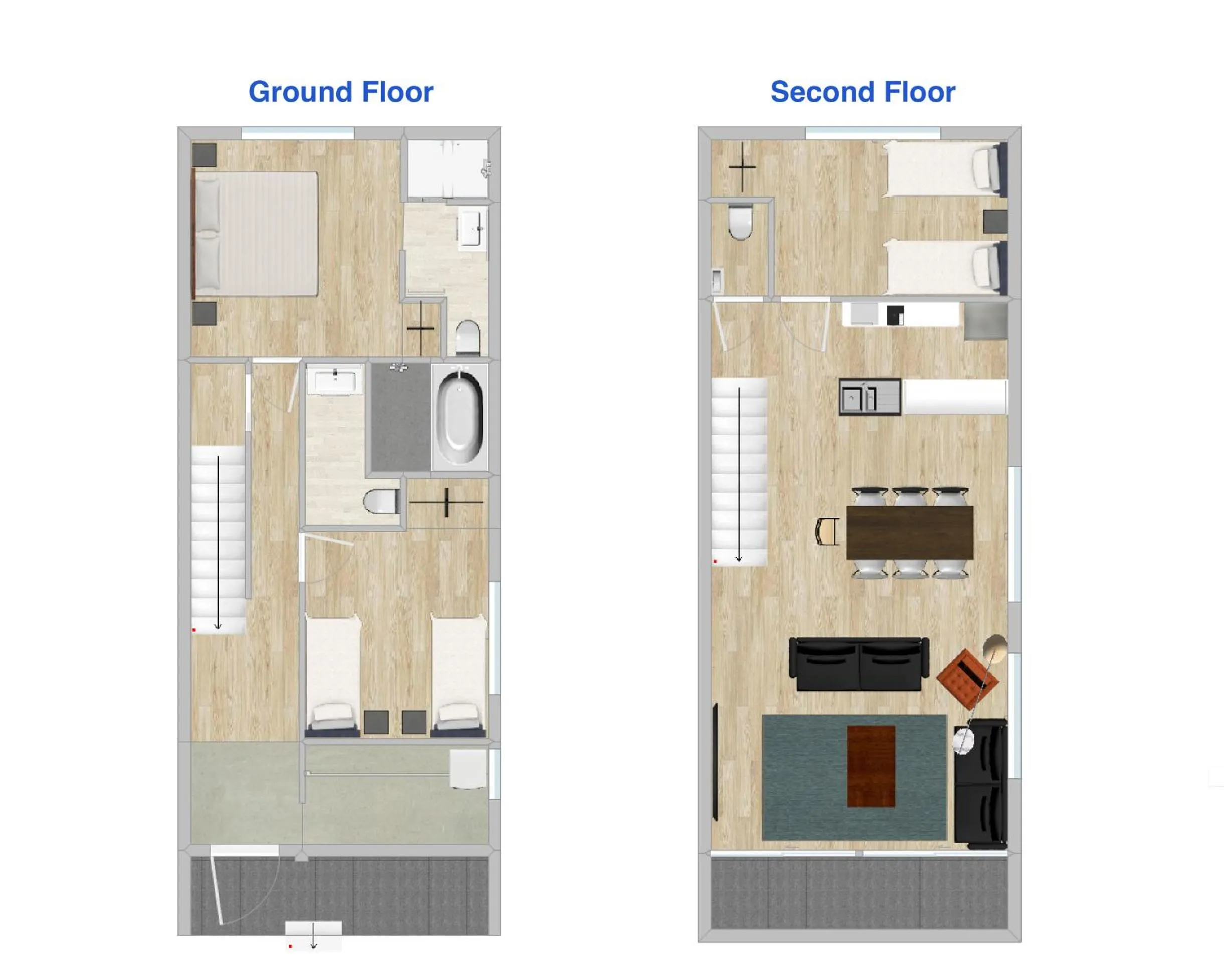 Floor plan in Grey Wolf Chalet by Hakuba White Fox Company