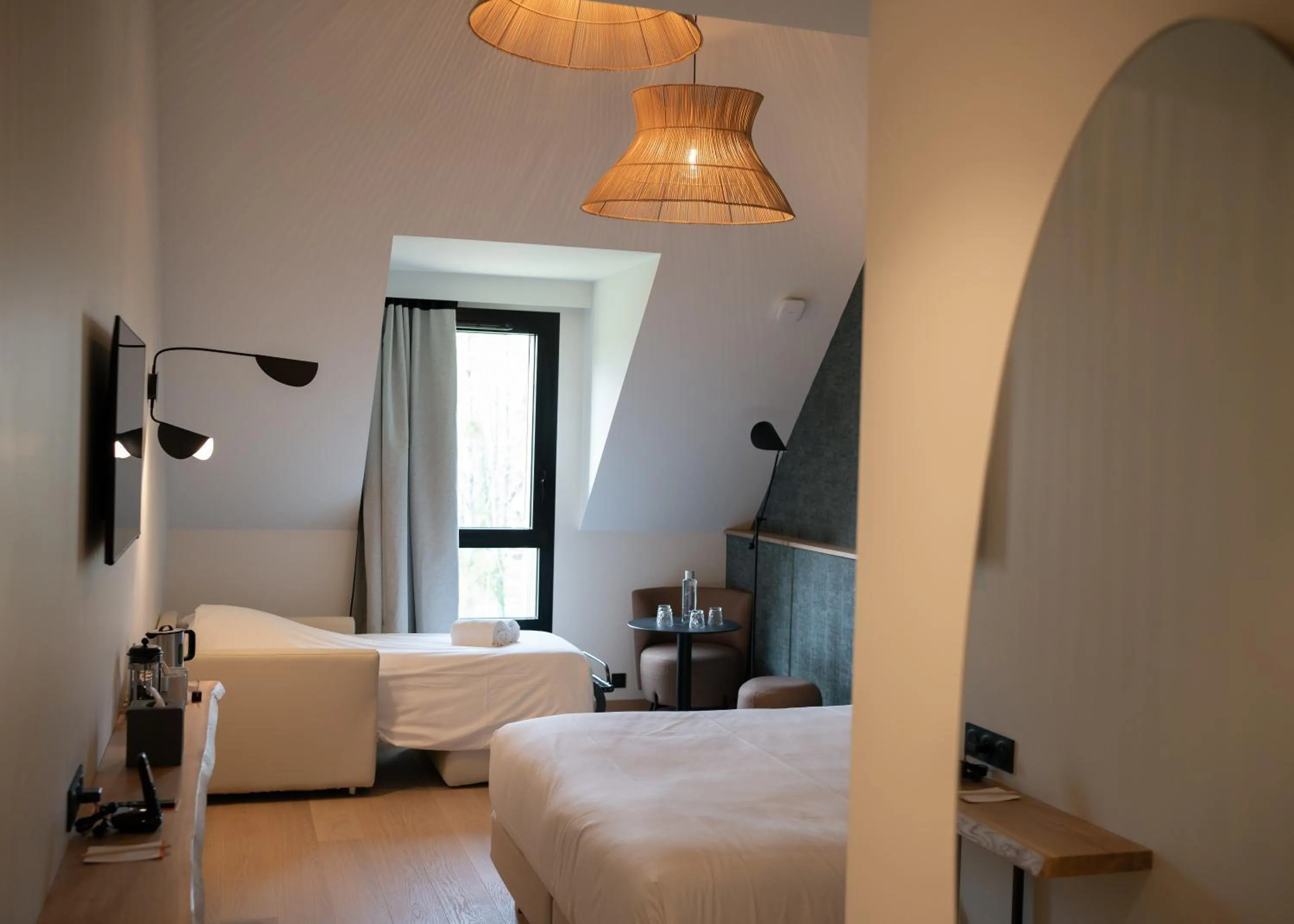 Bedroom, Bed in Auberge de la Caillère