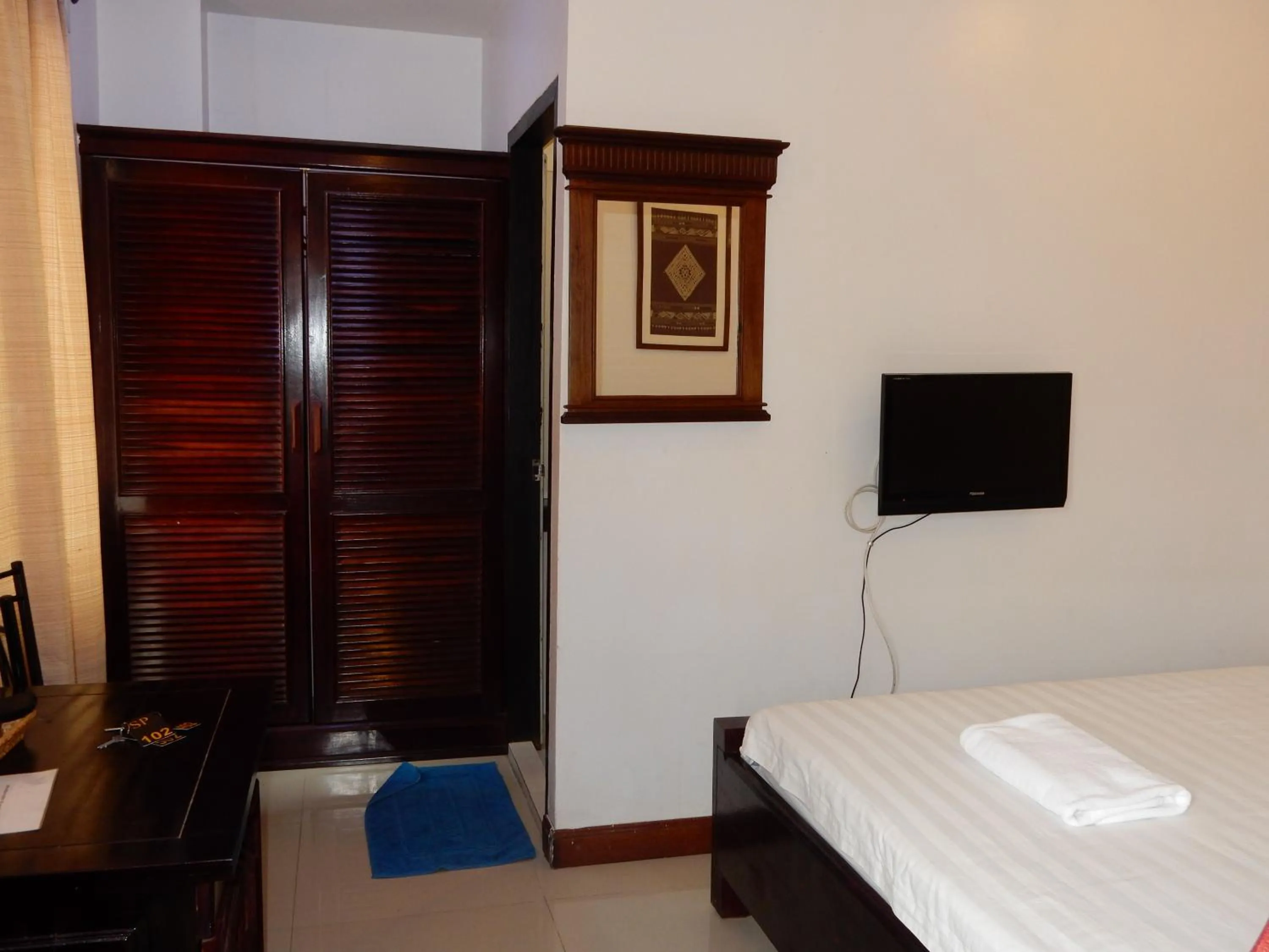 Decorative detail, Bed in Vientiane SP Hotel