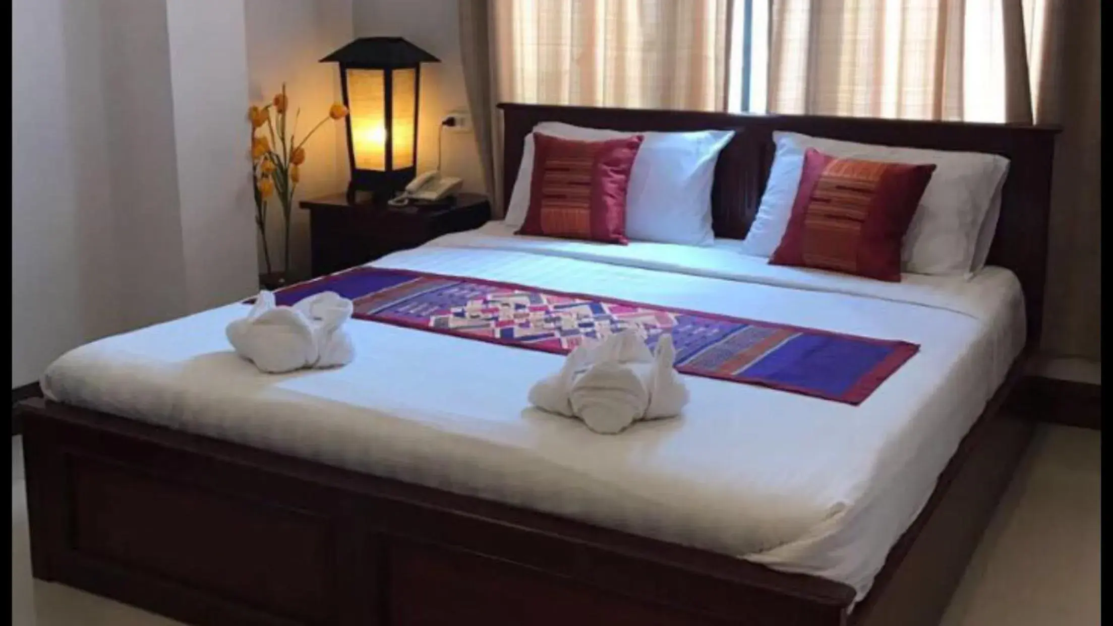 Bed in Vientiane SP Hotel Bed in Vientiane SP Hotel