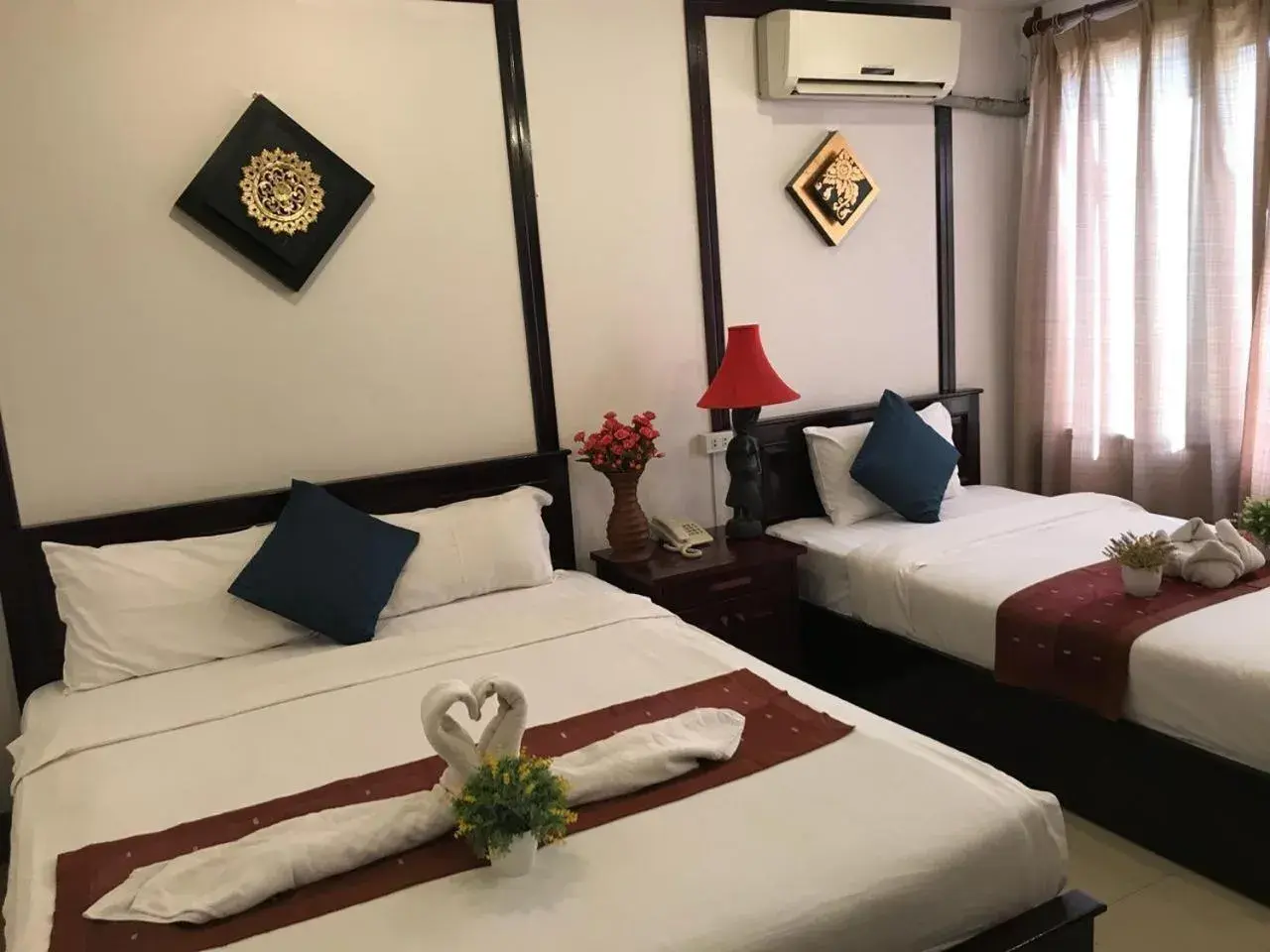 Bed in Vientiane SP Hotel Bed in Vientiane SP Hotel