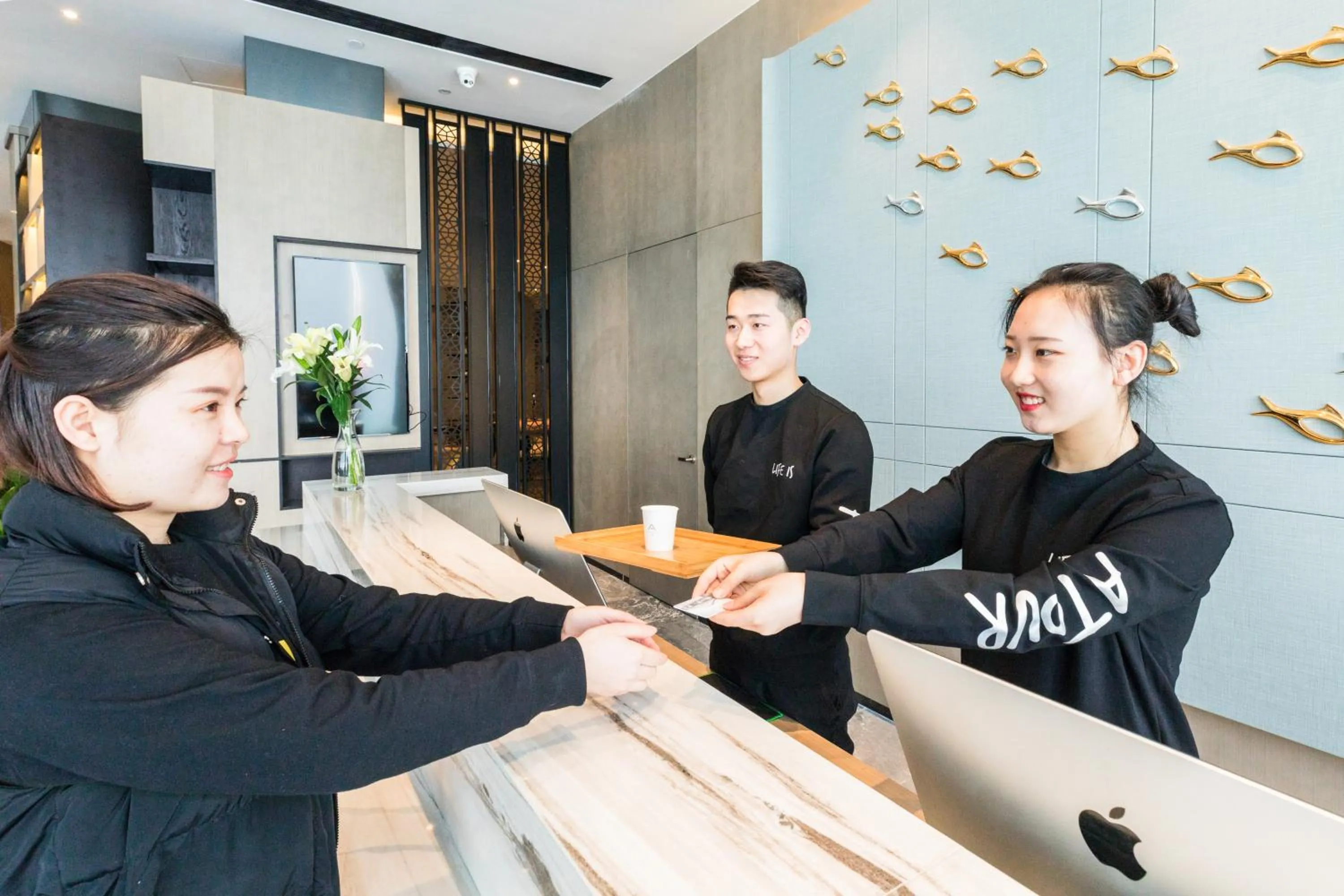 Lobby or reception in Atour Jiaozhou Qingdao Hotel