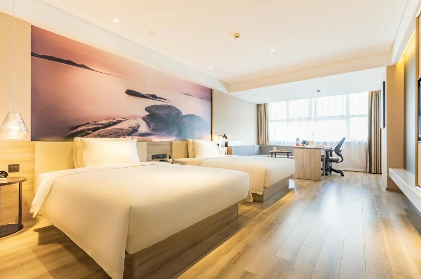 Bed in Atour Jiaozhou Qingdao Hotel