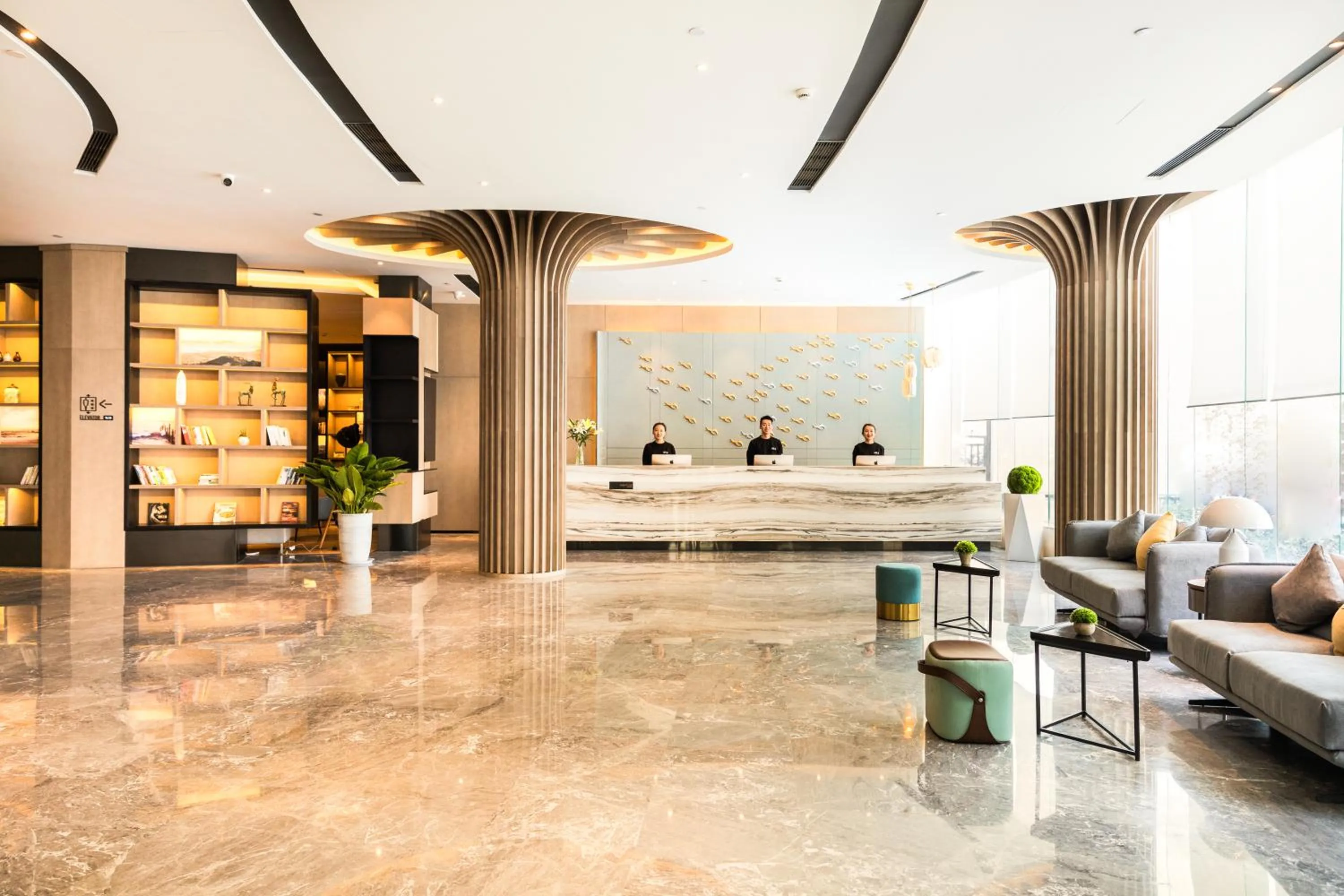 Lobby or reception in Atour Jiaozhou Qingdao Hotel