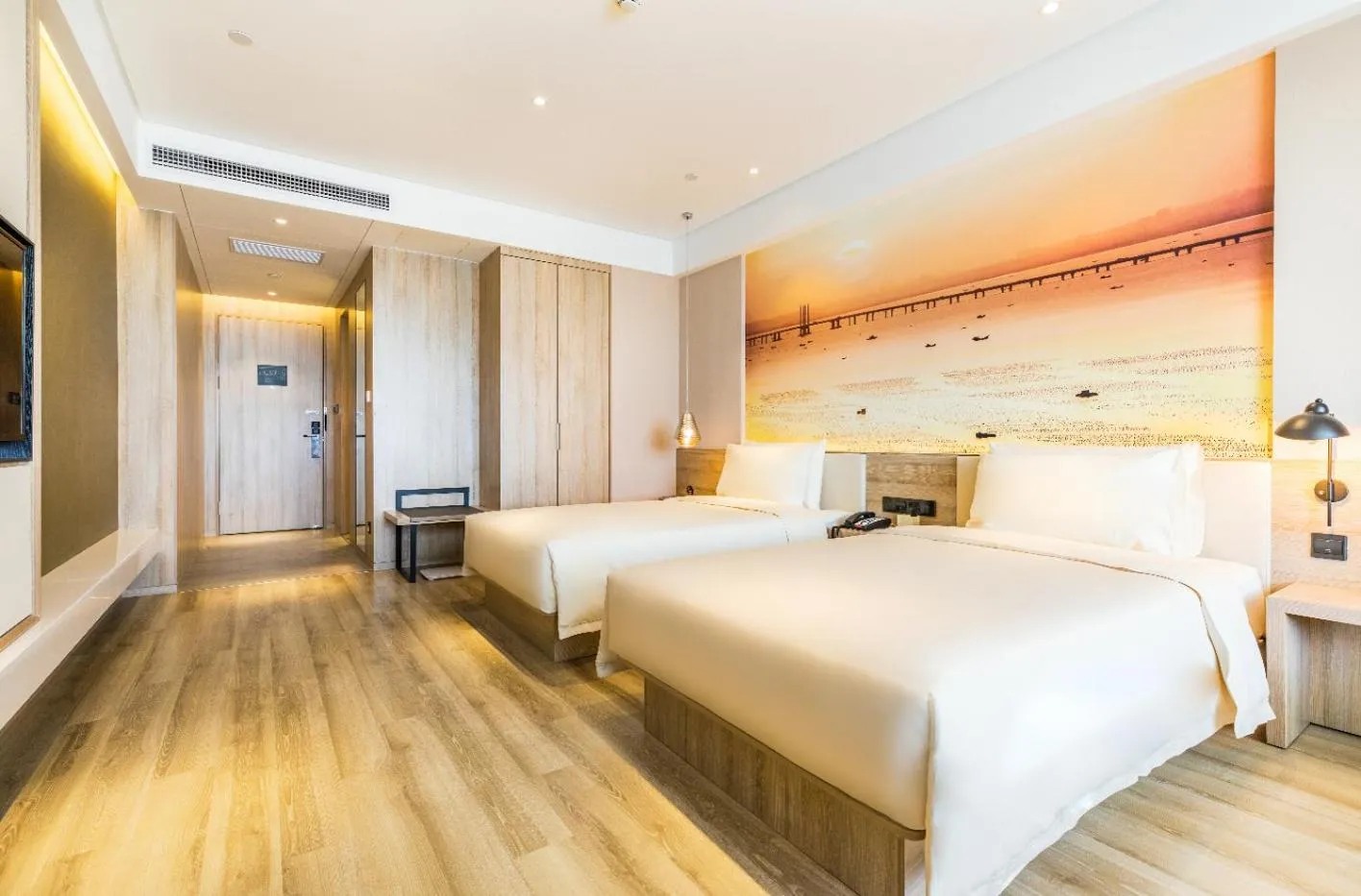 Bed in Atour Jiaozhou Qingdao Hotel