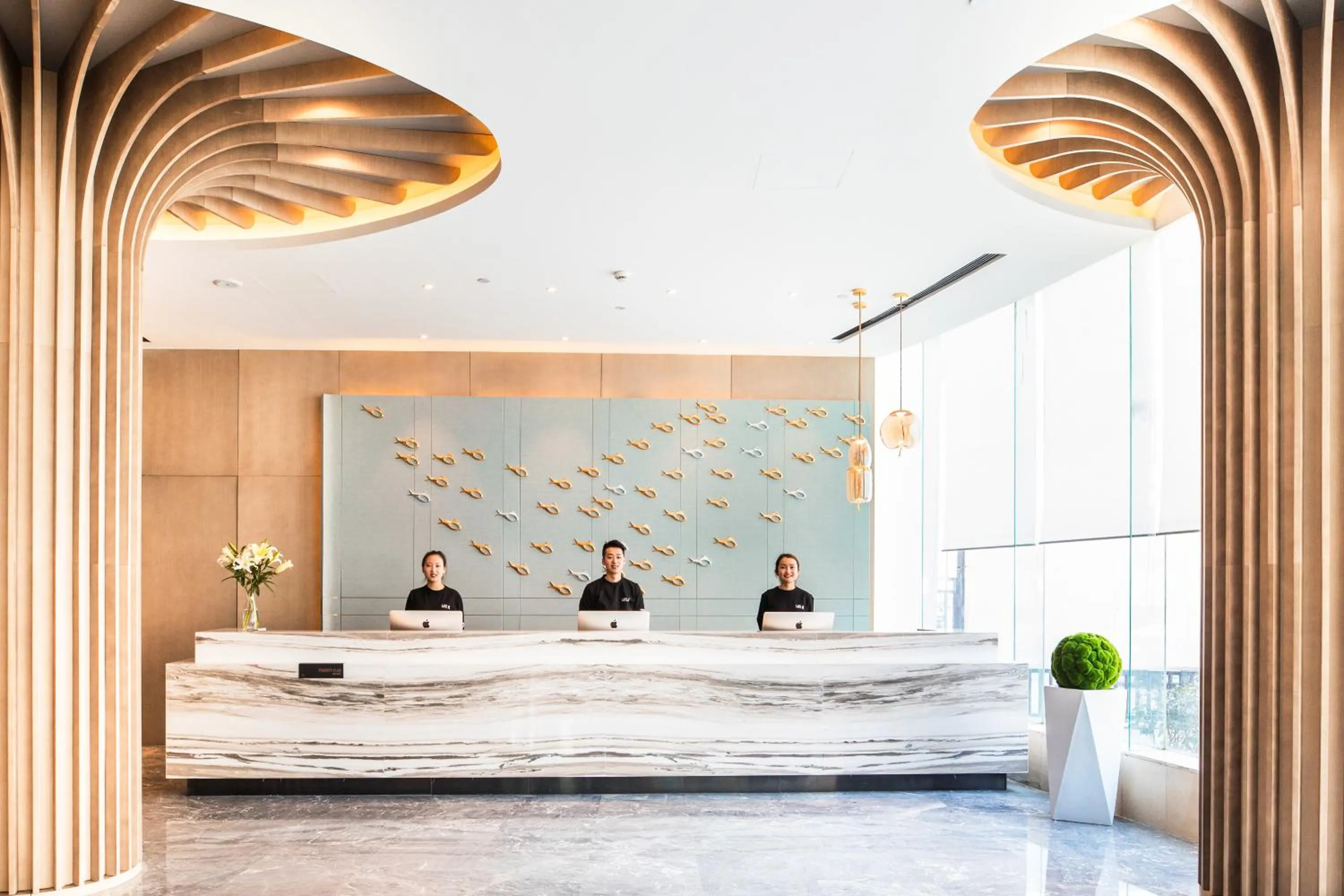 Lobby or reception, Bed in Atour Jiaozhou Qingdao Hotel